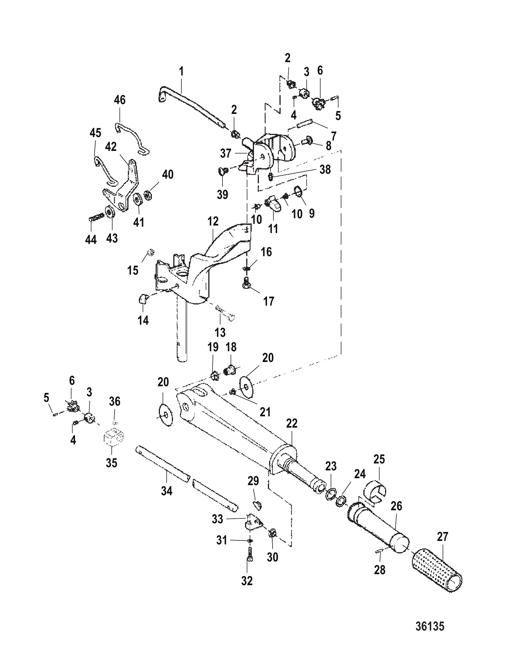 舵柄手柄/连杆 TILLER HANDLE/LINKAGE
