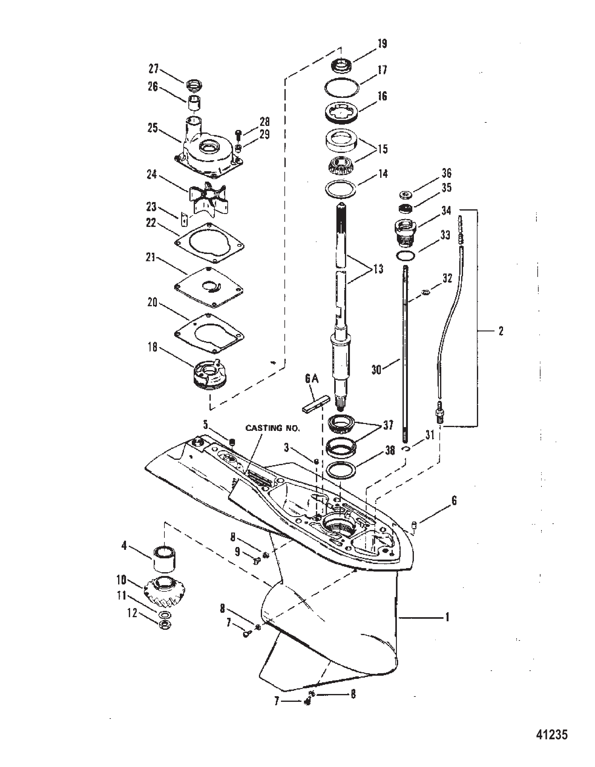 GEAR HOUSING (DRIVESHAFT)(STANDARD/COUNTER ROTATION)