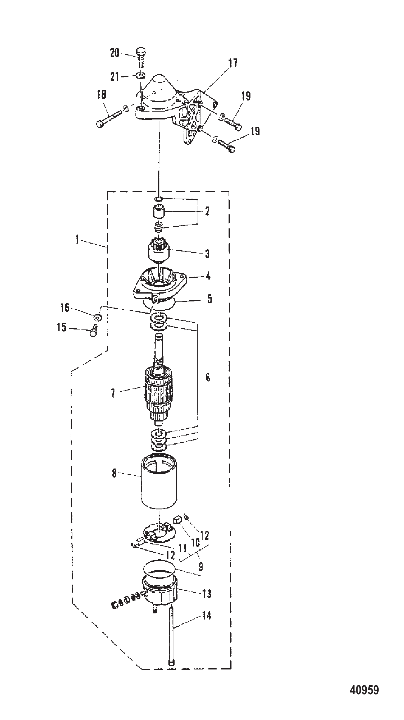 电启动电机(E-251106/EL-552121及以上) ELECTRIC START MOTOR (E-251106/EL-552121 and Up)