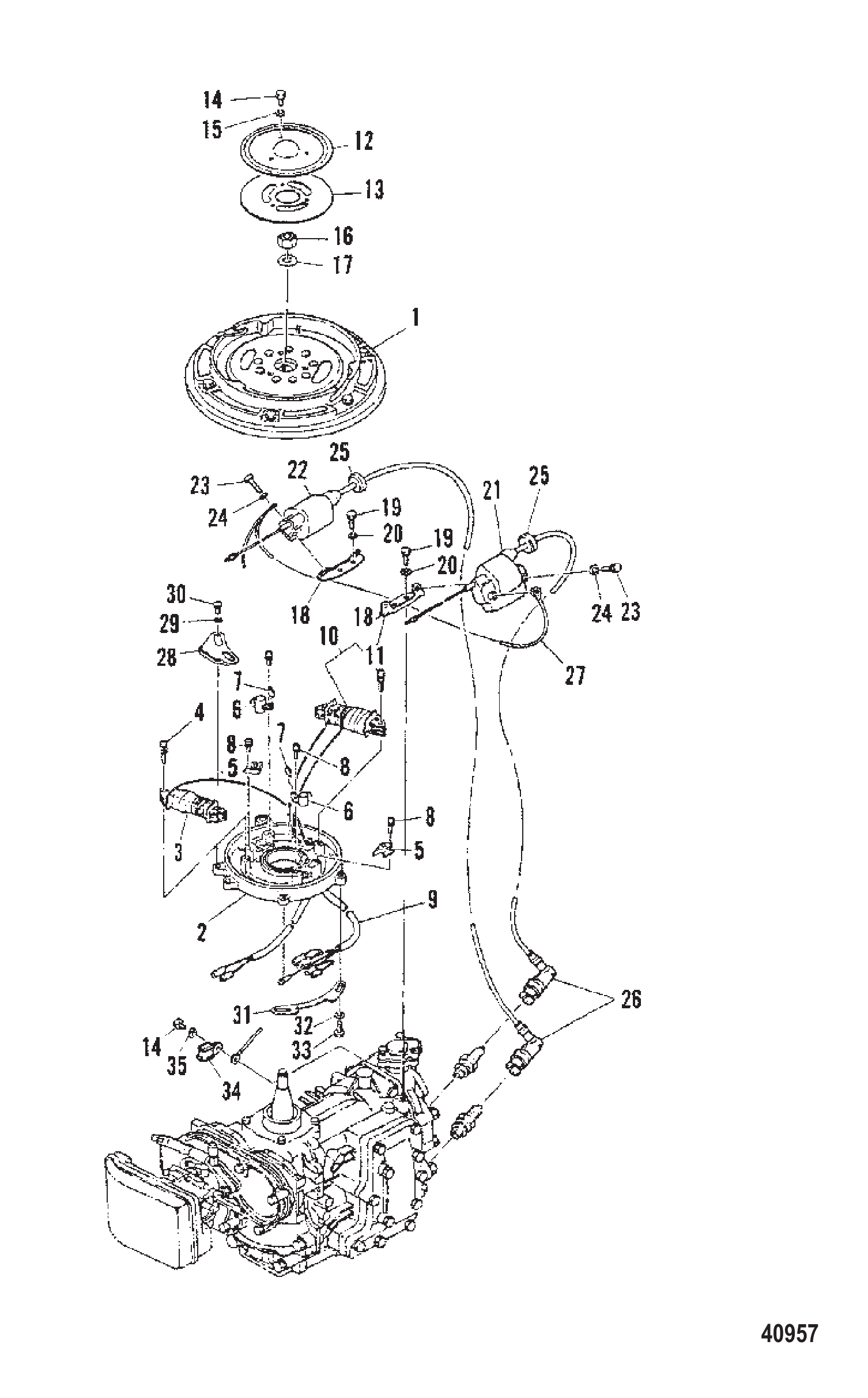 飞轮(M-006085/ML-305360/E-251105/EL-552120及以下) FLYWHEEL (M-006085/ML-305360/E-251105/EL-552120 and Below)