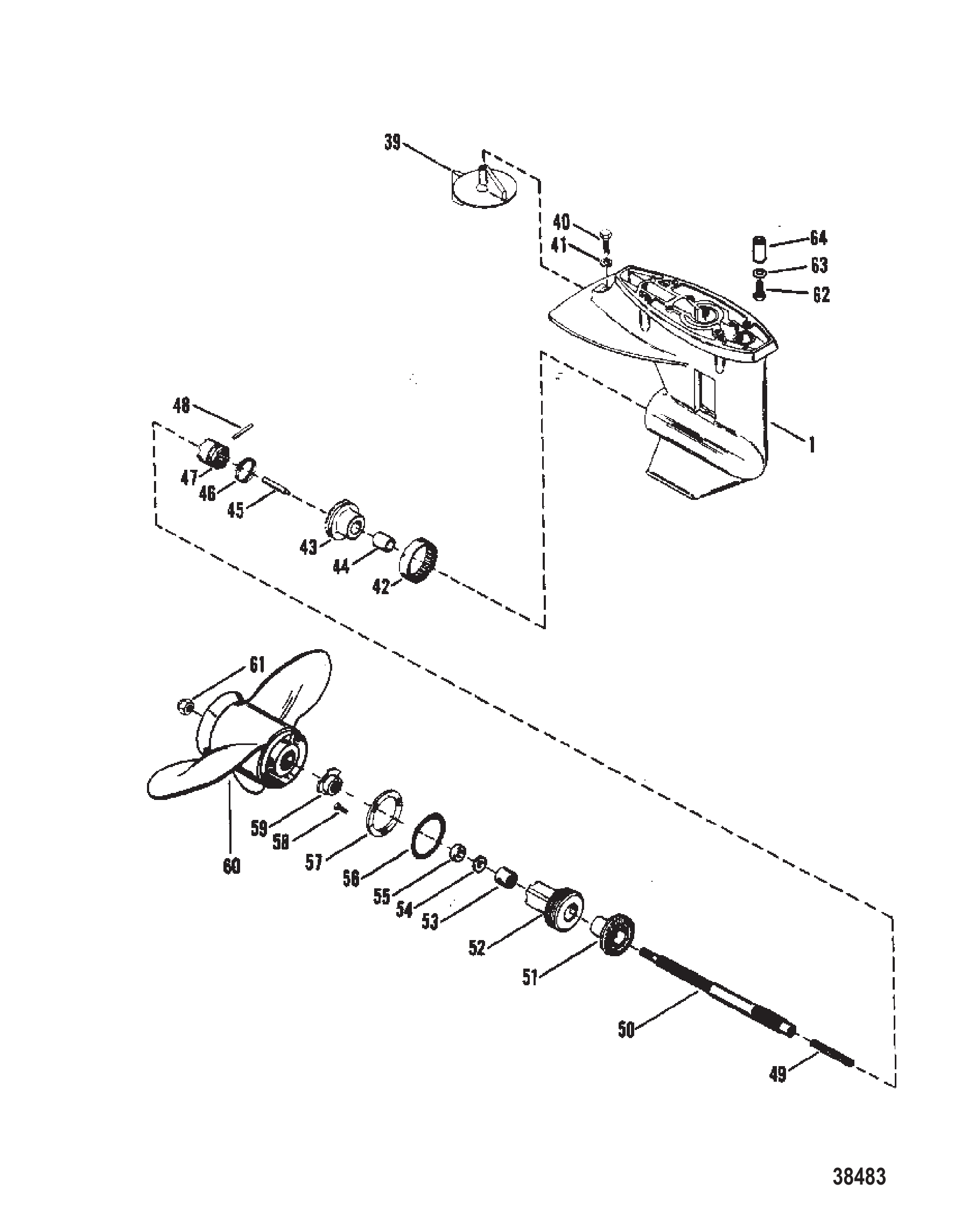 齿轮箱(螺旋桨轴) GEAR HOUSING (PROPELLER SHAFT)