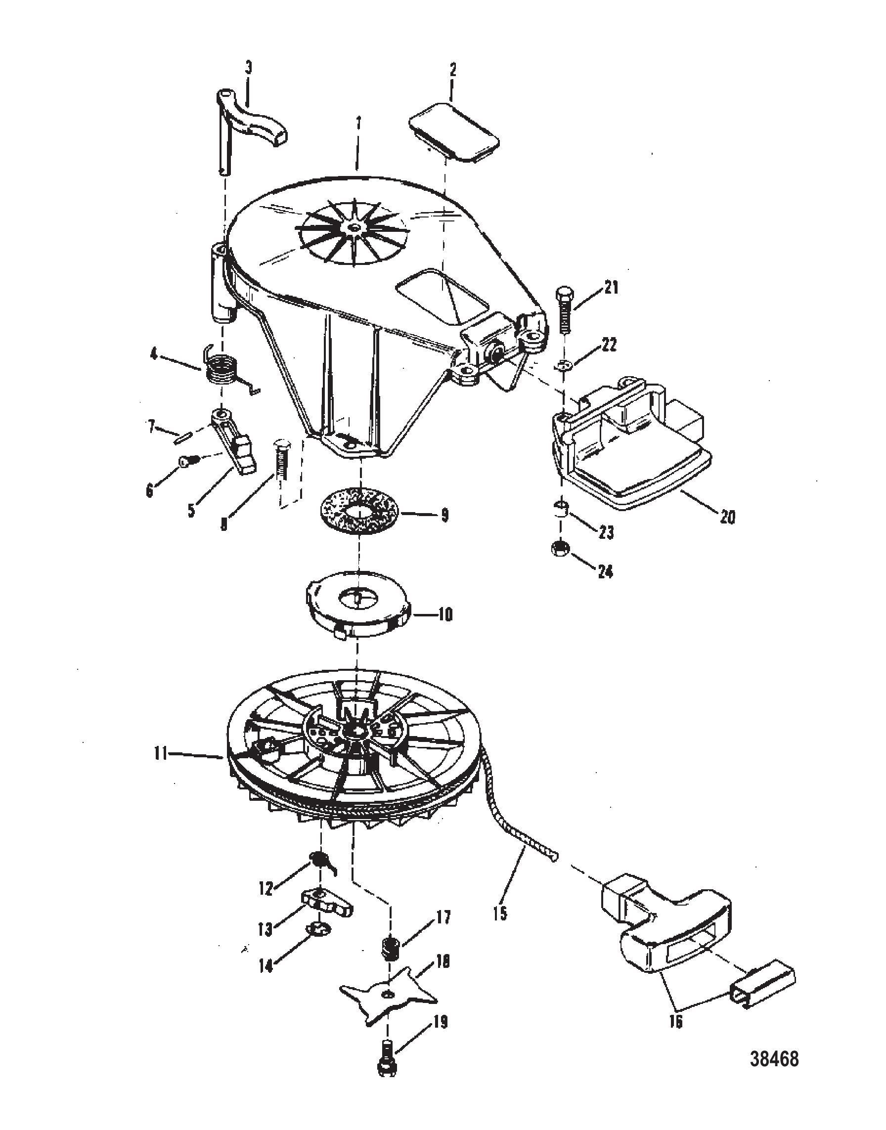 启动器总成（手动） STARTER ASSEMBLY MANUAL