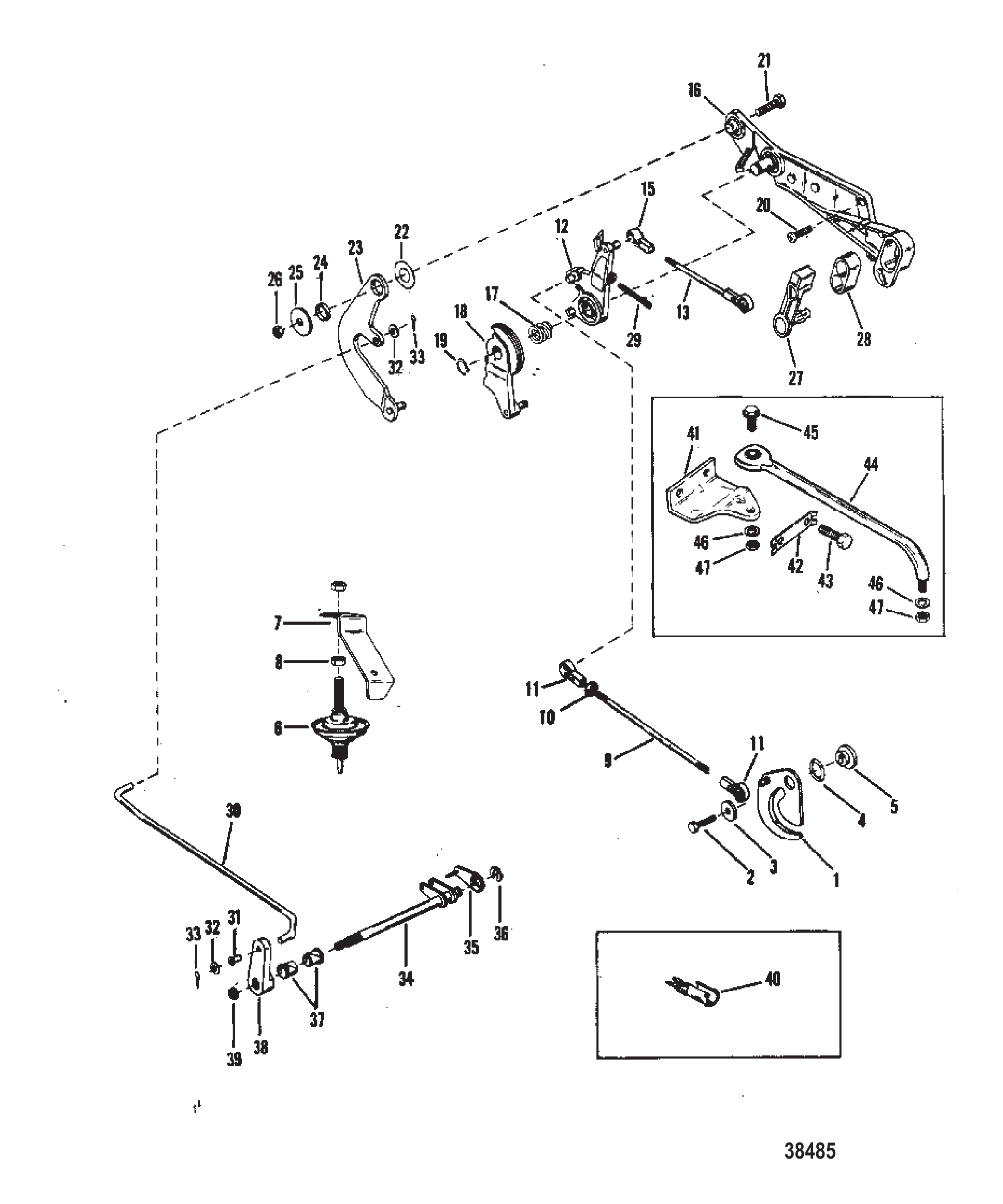 油门和换挡联动装置（电动） THROTTLE AND SHIFT LINKAGE (ELECTRIC)
