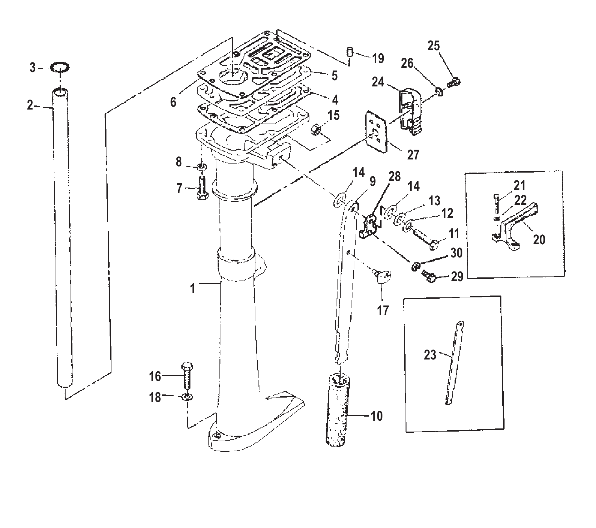 驱动轴外壳与转向手柄 DRIVESHAFT HOUSING AND STEERING HANDLE