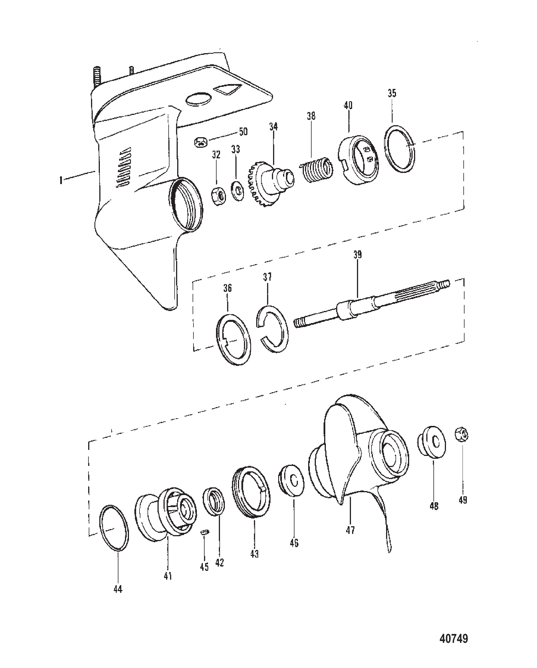 齿轮箱(螺旋桨轴) GEAR HOUSING (PROPELLER SHAFT)