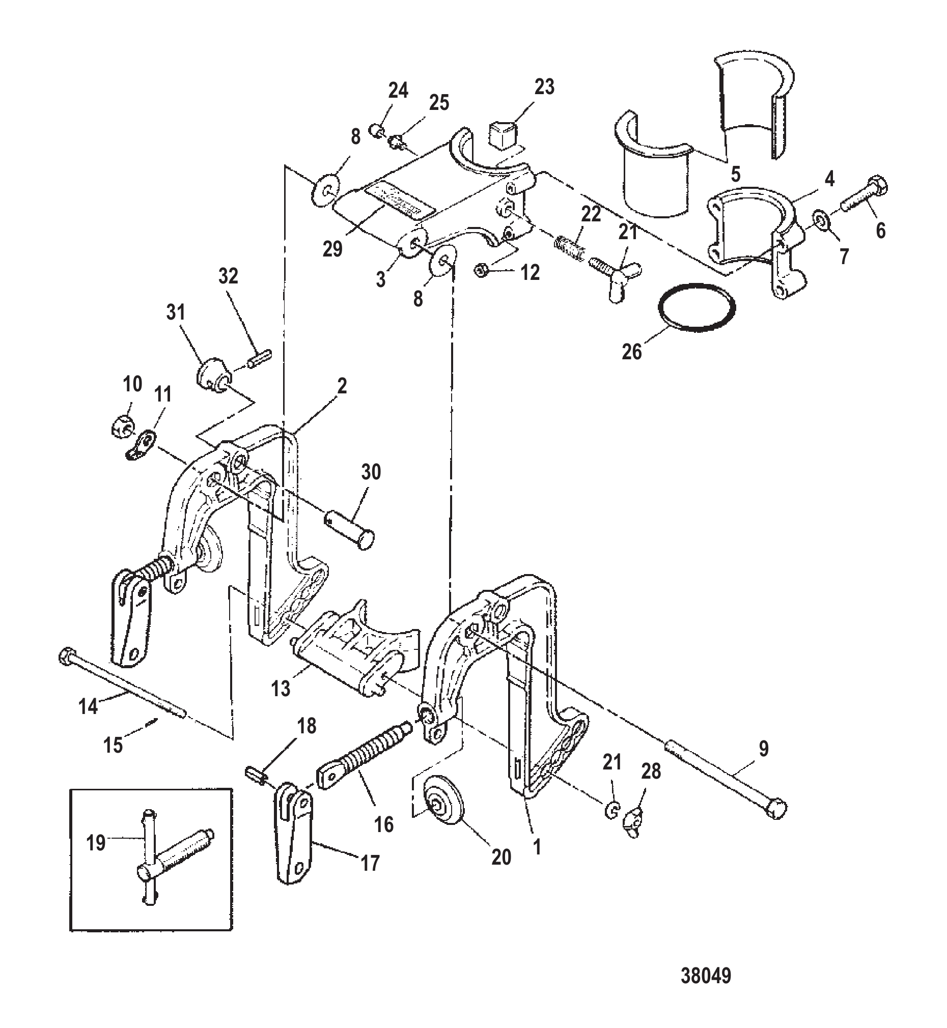 夹紧旋转支架 CLAMP AND SWIVEL BRACKET