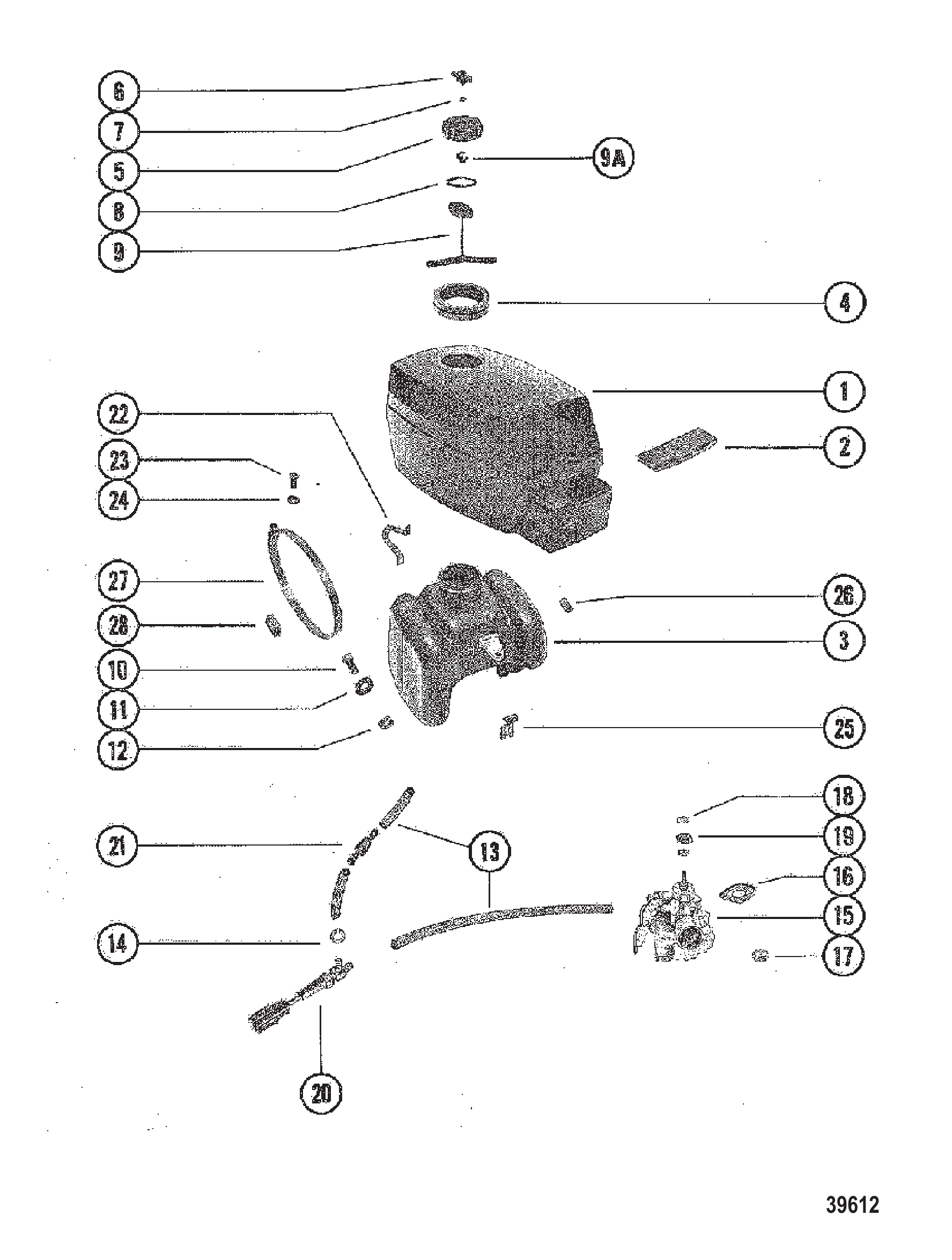 顶罩、燃油箱与化油器 TOP COWL, FUEL TANK AND CARBURETOR