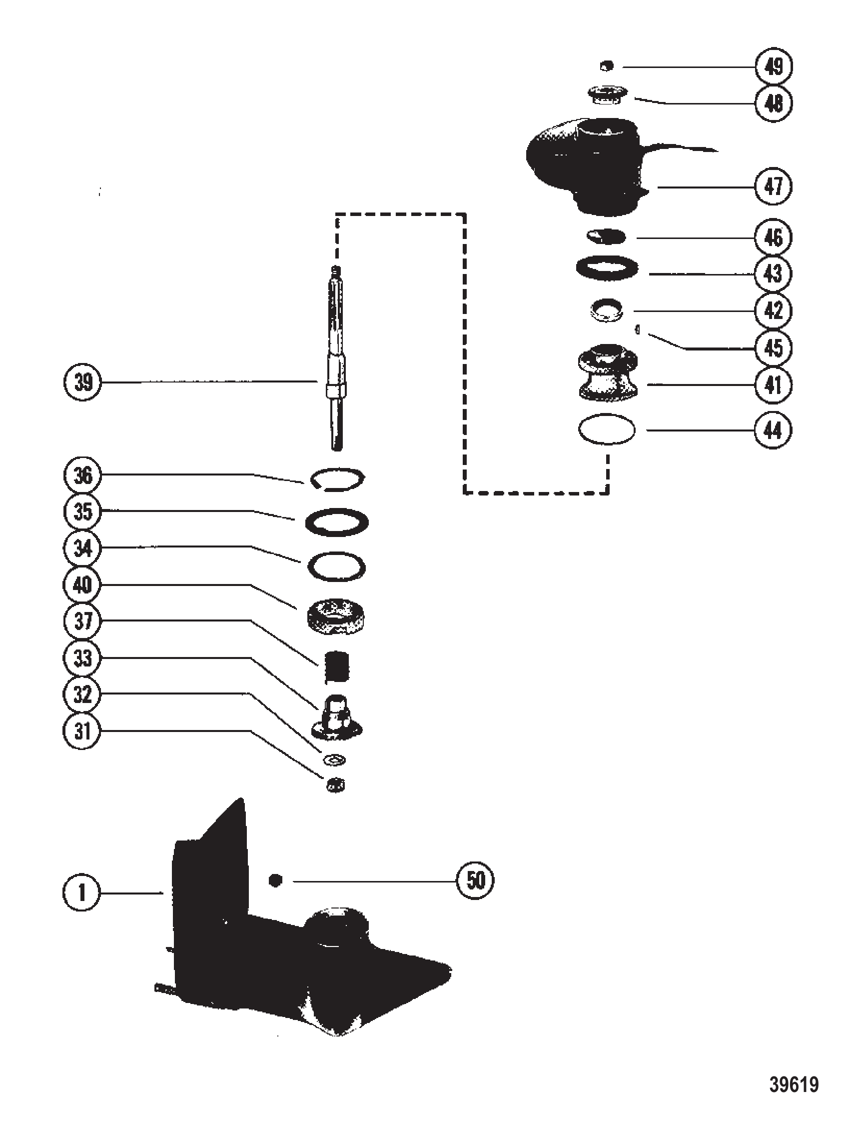 齿轮箱总成(螺旋桨轴) GEAR HOUSING ASSEMBLY (PROPELLER SHAFT)