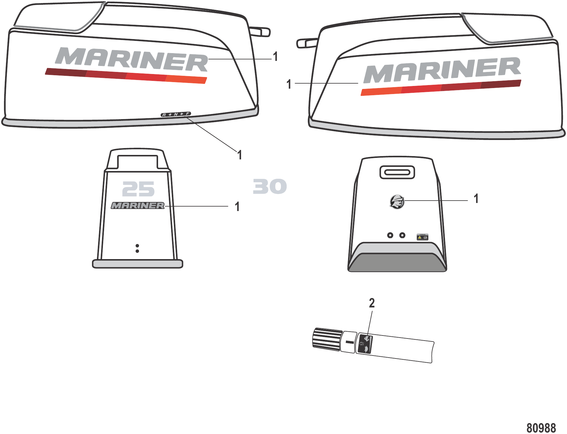 水星配件贴花 Accessories Decals Mariner
