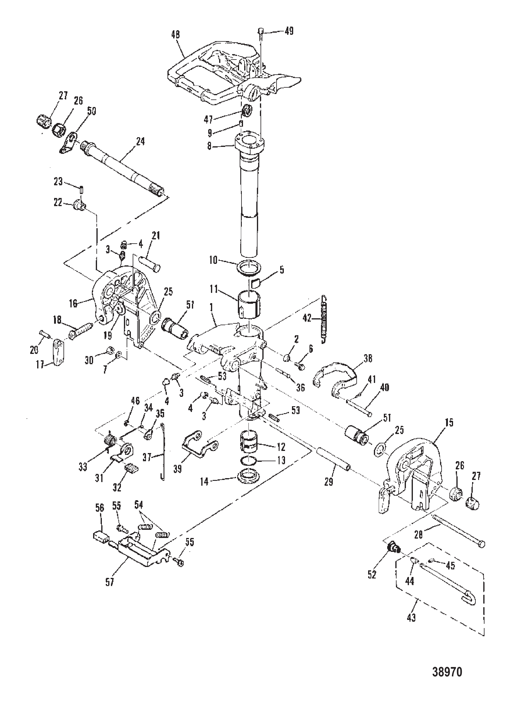夹紧和旋转支架/倒挡锁 CLAMP AND SWIVEL BRACKET/REVERSE LOCK