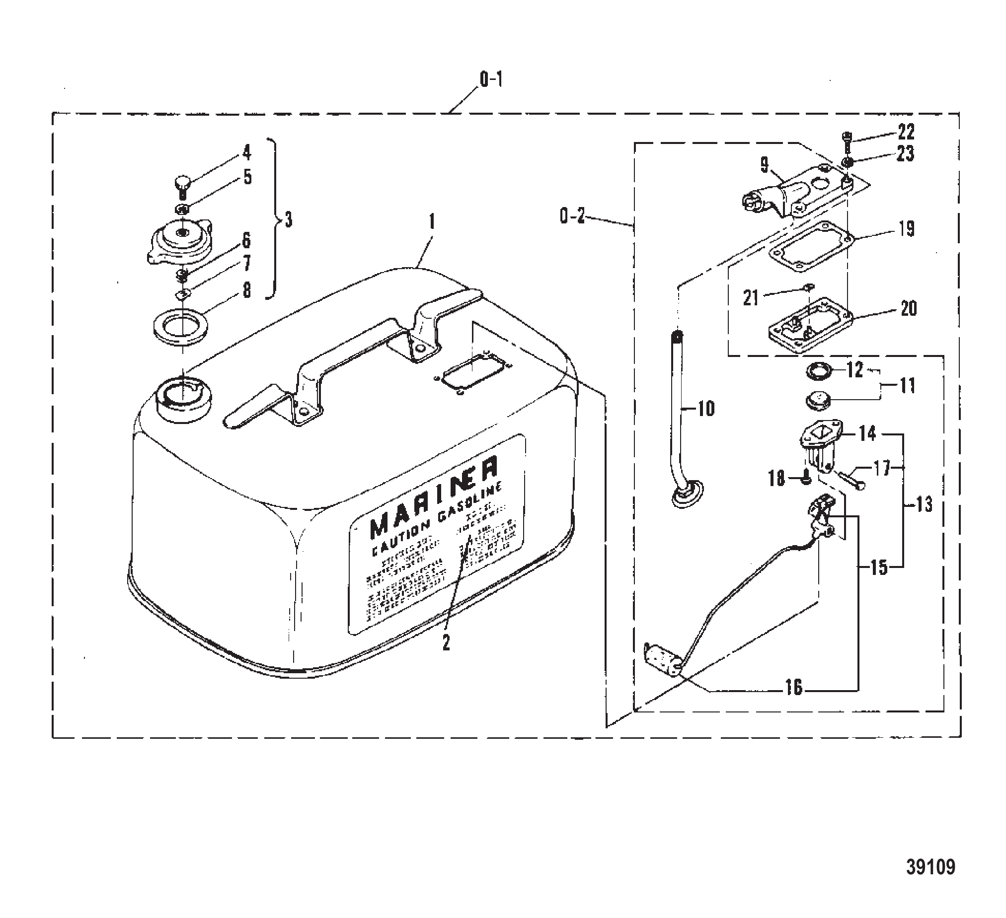 燃油箱总成(非原装油箱) FUEL TANK ASSEMBLY (NOT ORIGINAL EQUIPMENT TANK)