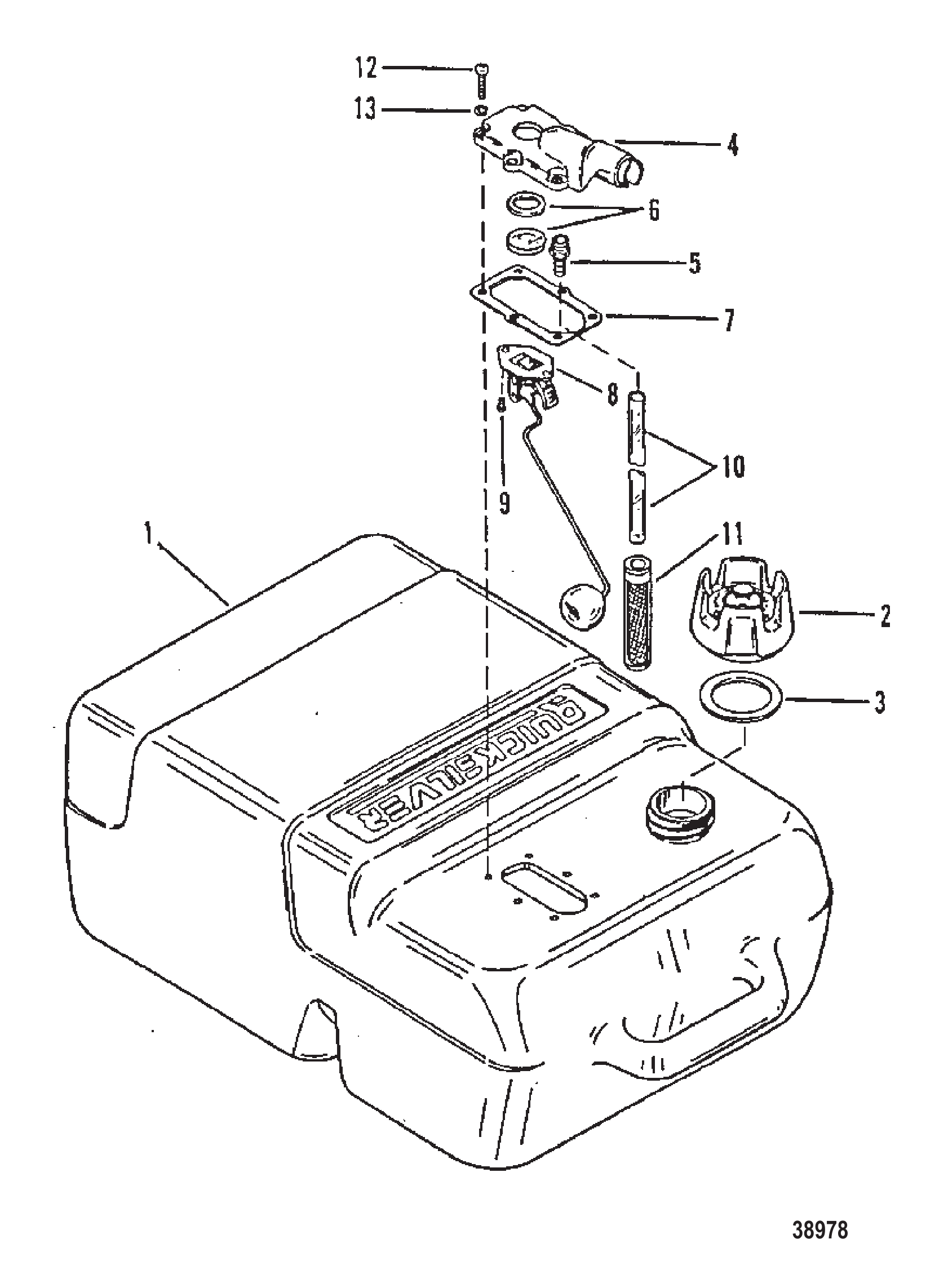 燃油箱(塑料-6.6加仑-非原装油箱) FUEL TANK (PLASTIC-6.6 GALLON-NOT ORIGINAL EQUIPMENT TANK)