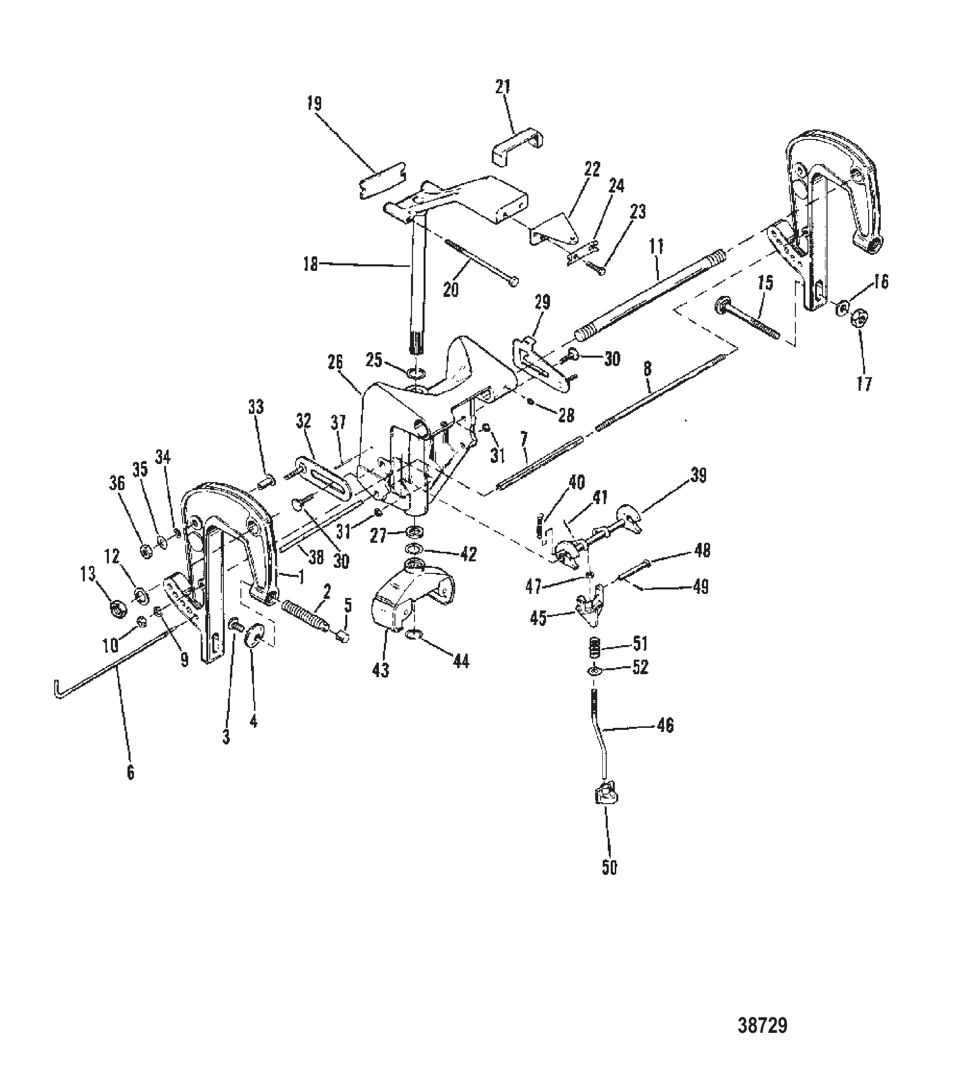 夹紧/旋转支架(短轴)(长轴-0C159199及以下)(NPT) Clamp/Swivel Bracket (Short)(Long-0C159199 and Below(NPT)