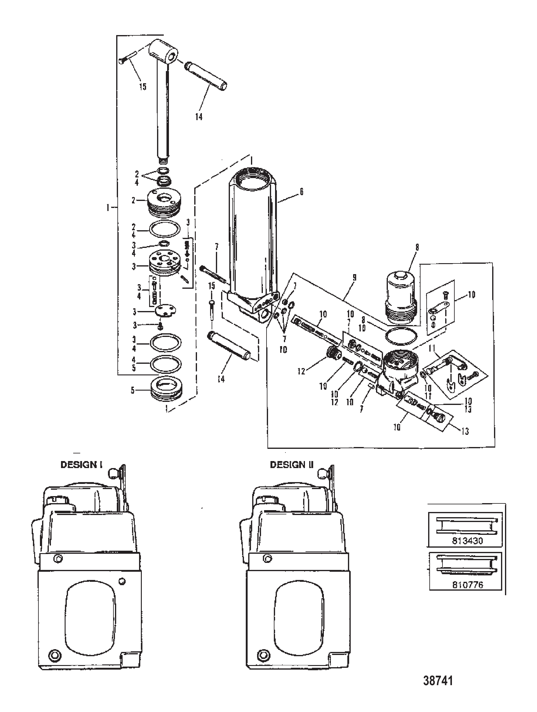 手动倾斜组件(长轴)(0C159200及以上) MANUAL TILT COMPONENTS (LONG SHAFT)(0C159200 AND UP)