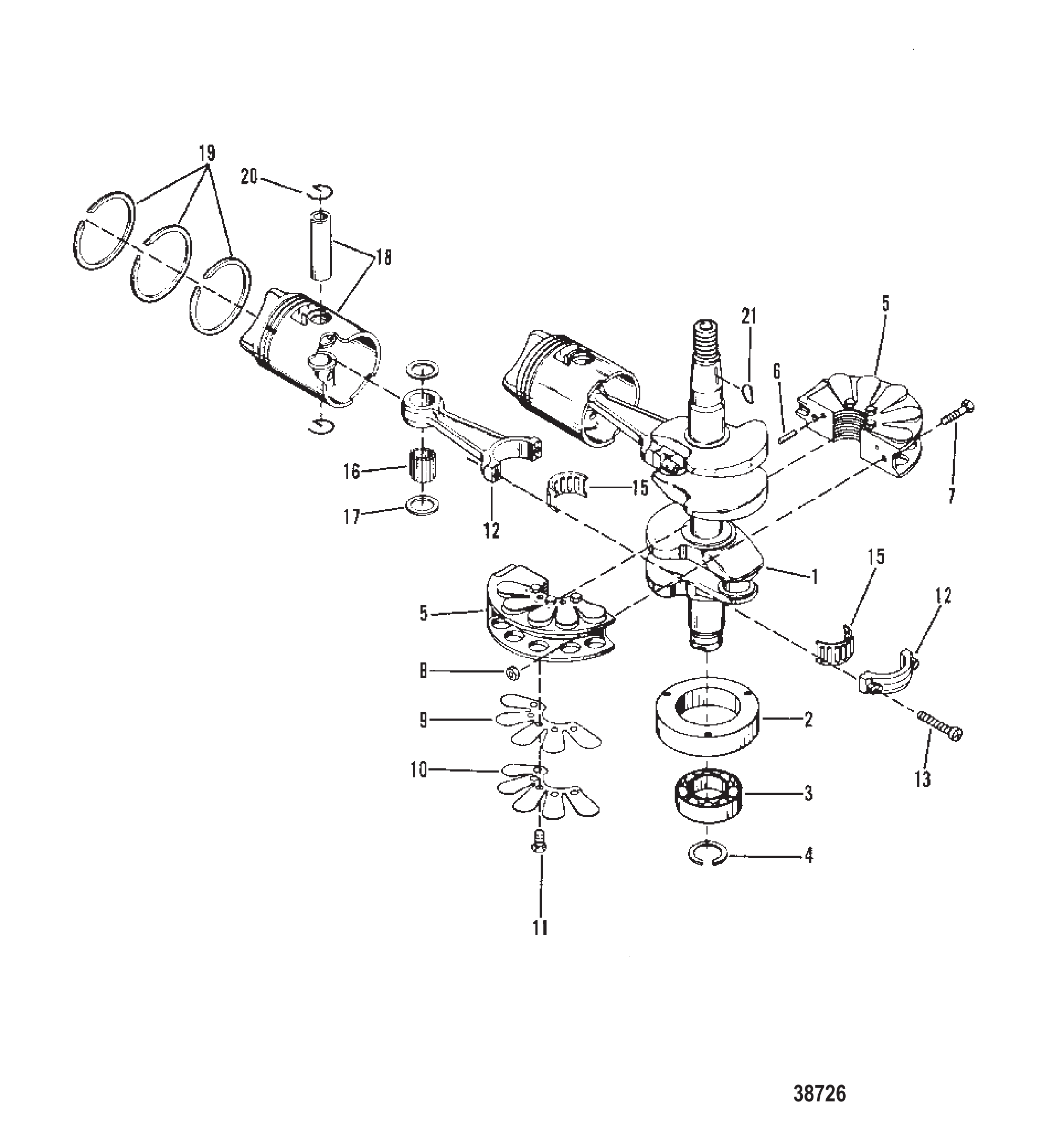 曲轴、活塞与连杆 CRANKSHAFT, PISTONS AND CONNECTING RODS