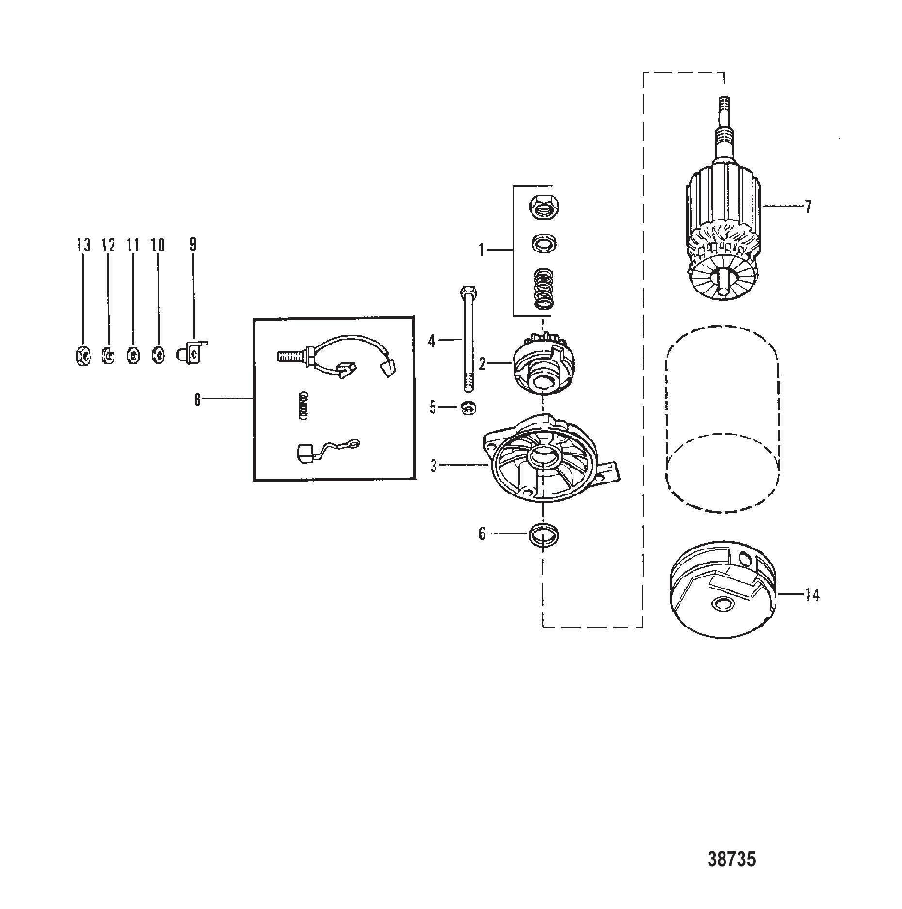 启动电机总成 STARTER MOTOR ASSEMBLY