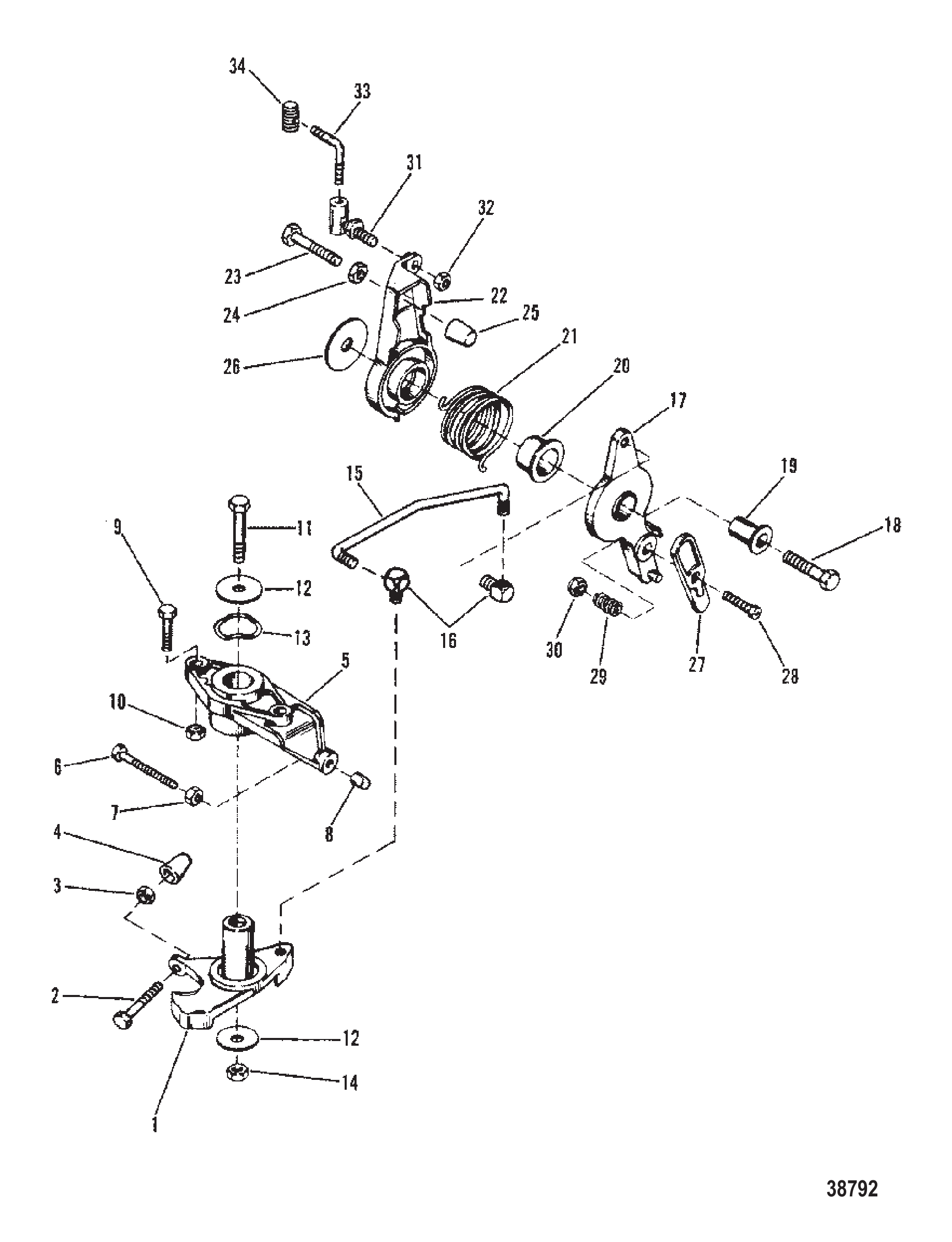 油门与点火提前连杆 THROTTLE AND SPARK ADVANCE LINKAGE