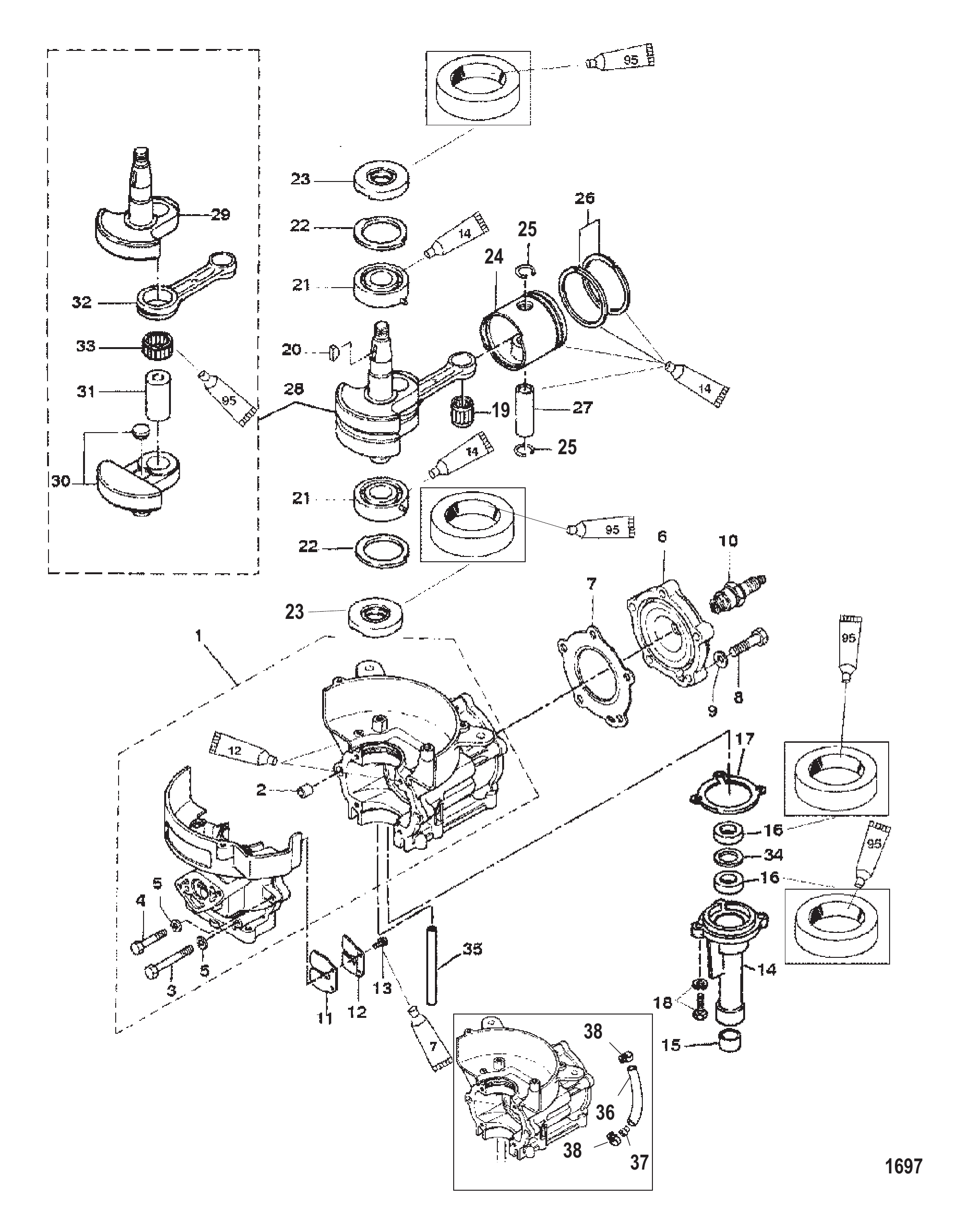 气缸体/曲轴/活塞 CYLINDER BLOCK/CRANKSHAFT/PISTON