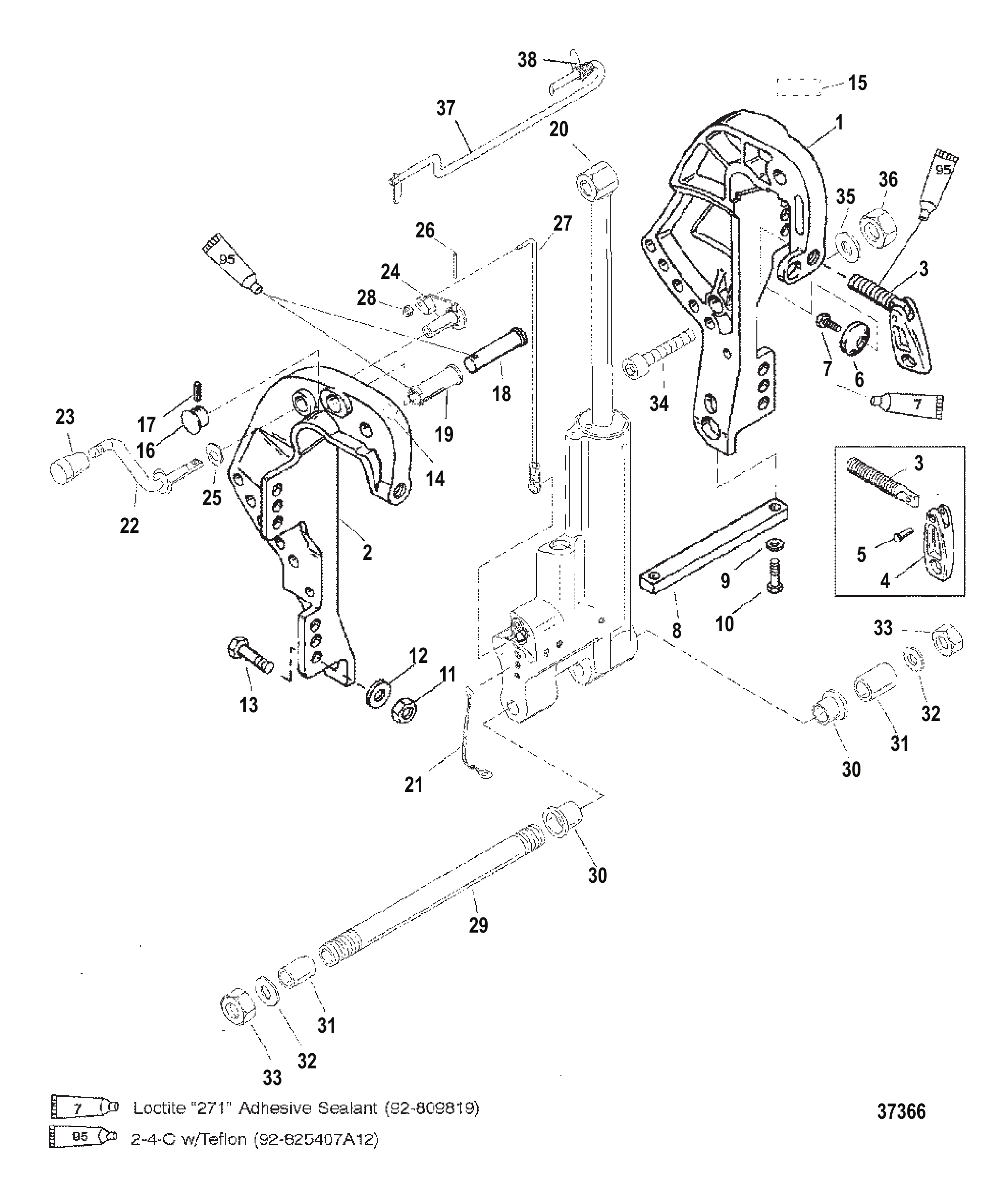 夹紧支架(气体辅助调整) Clamp Bracket (Gas Assist Trim)