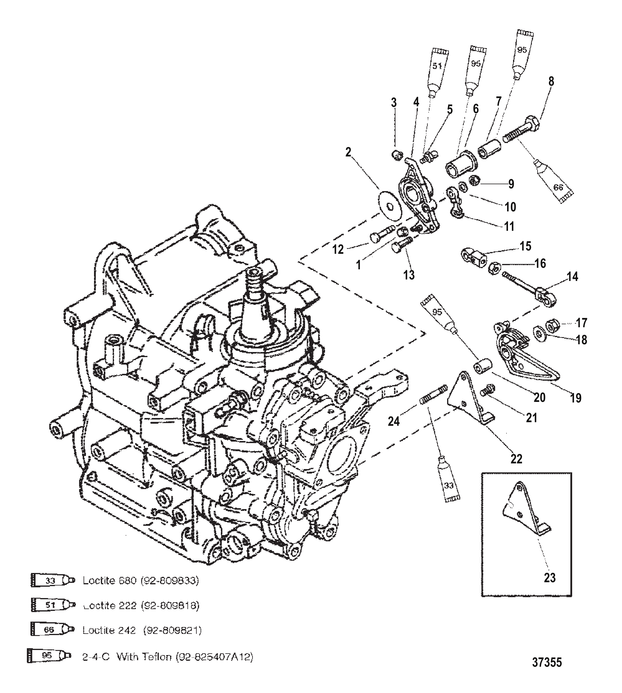 油门联动装置(S/N -USA-0G5899999/BEL-9973099及以下) THROTTLE LINKAGE (S/N -USA-0G5899999/BEL-9973099 & BELOW)
