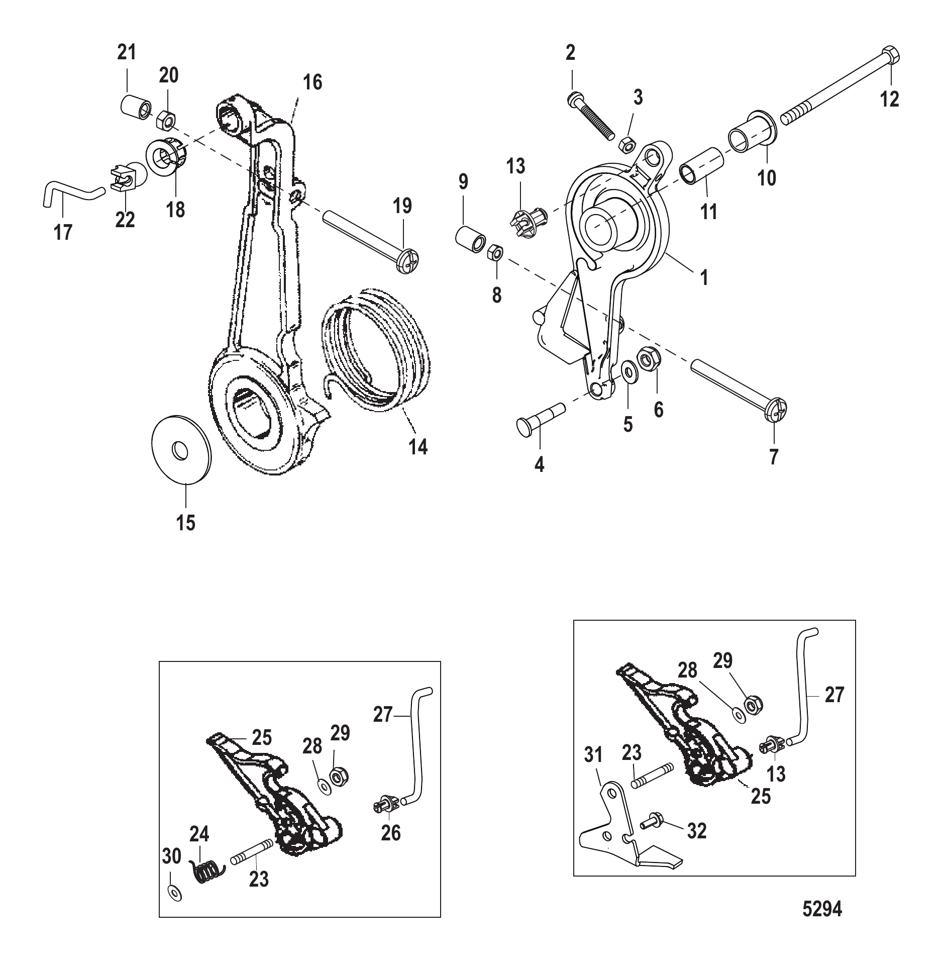 油门杆及联动装置 Throttle Lever and Linkage