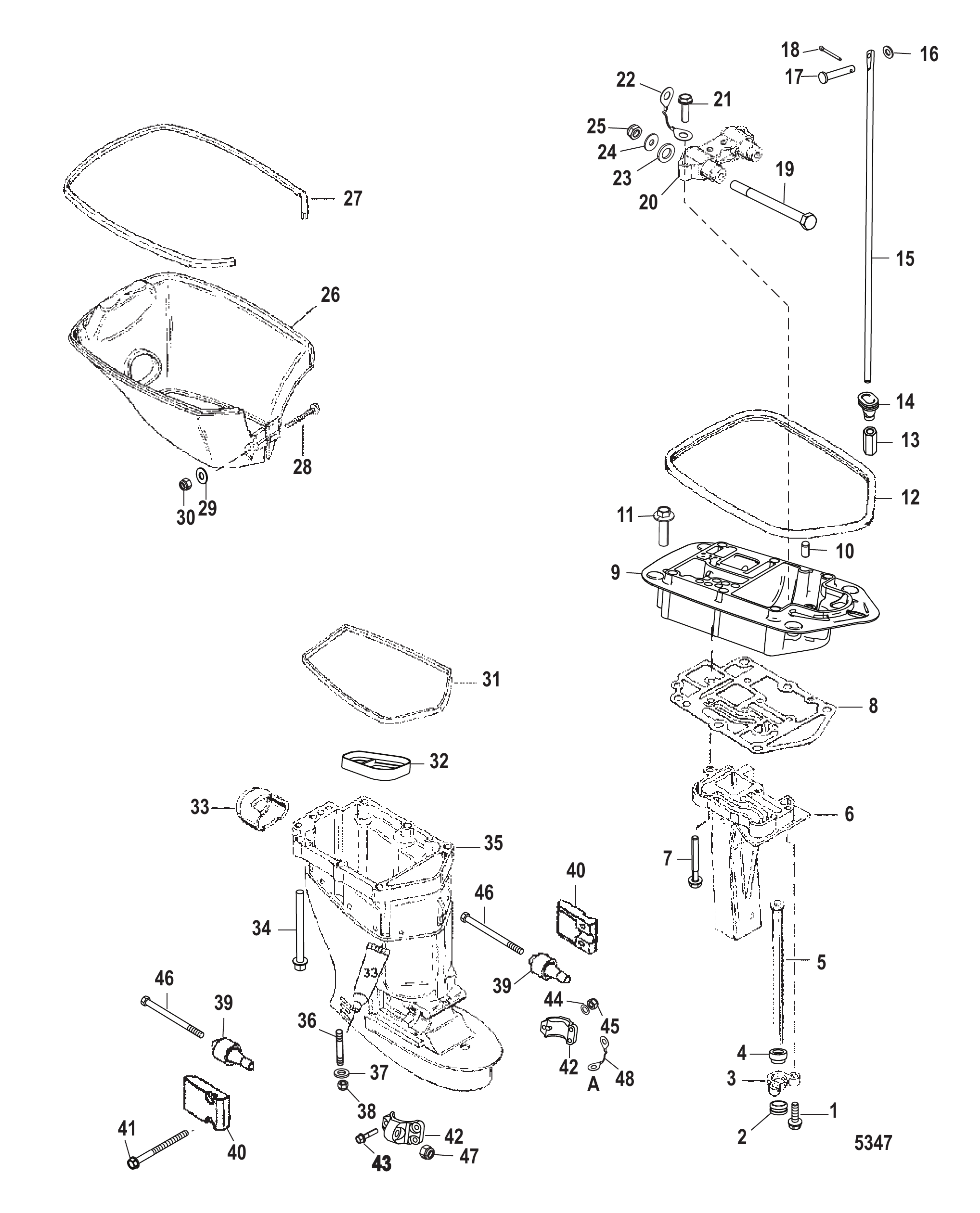 驱动轴壳体/排气板 Driveshaft Housing/Exhaust Plate