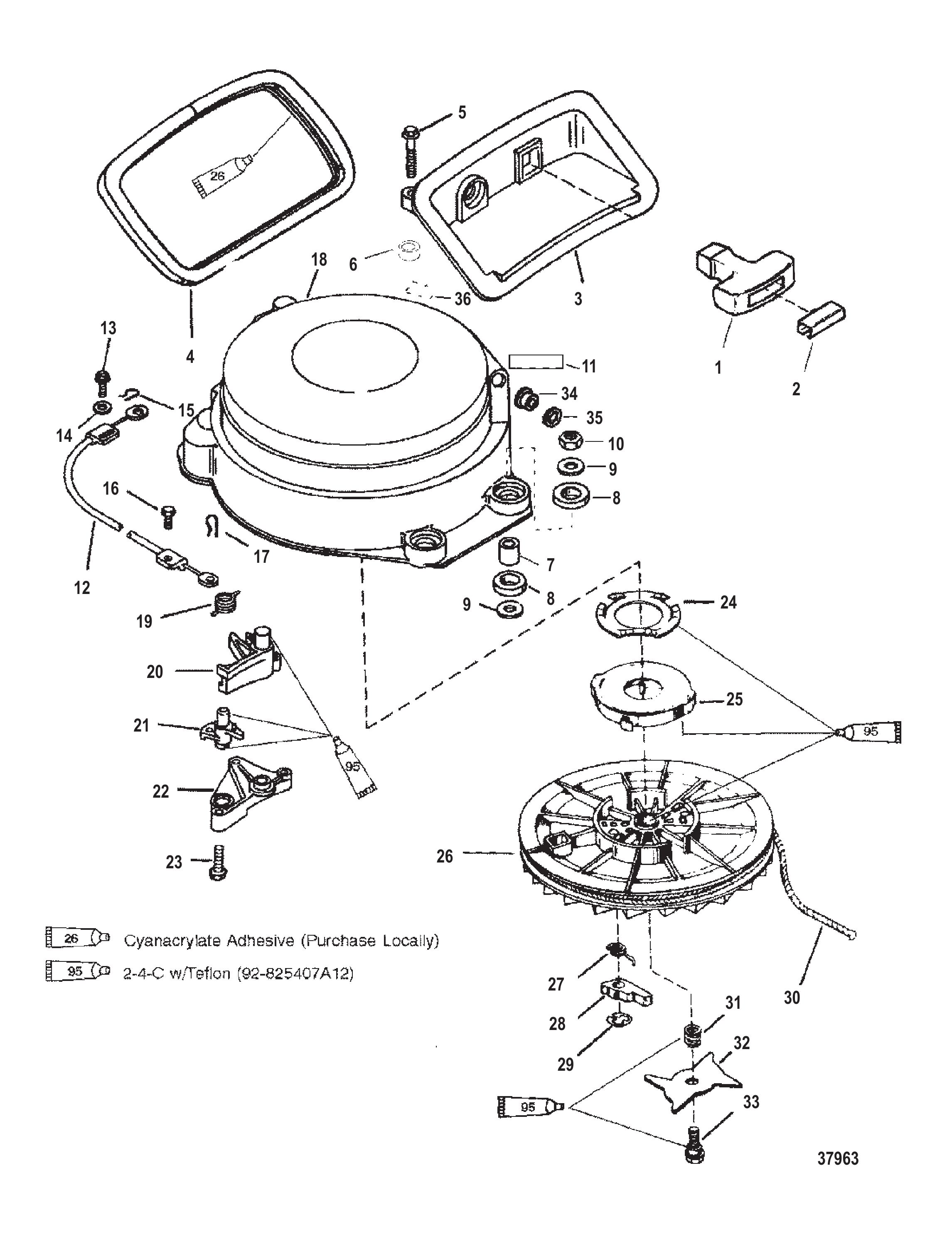 启动器总成(手动) STARTER ASSEMBLY (MANUAL)