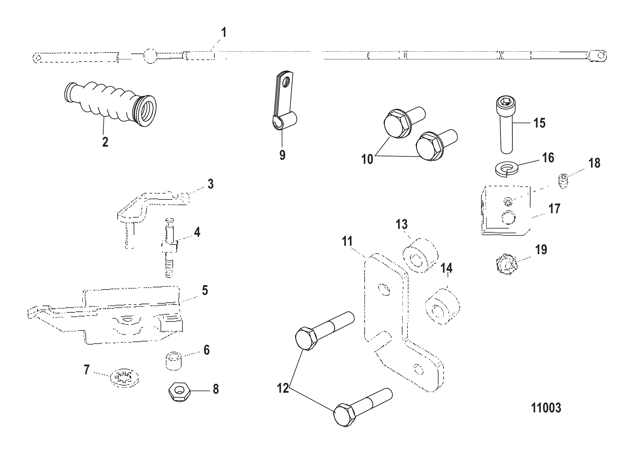 舵柄适配套件(JET 30) TILLER HANDLE ADAPTOR KIT (JET 30)