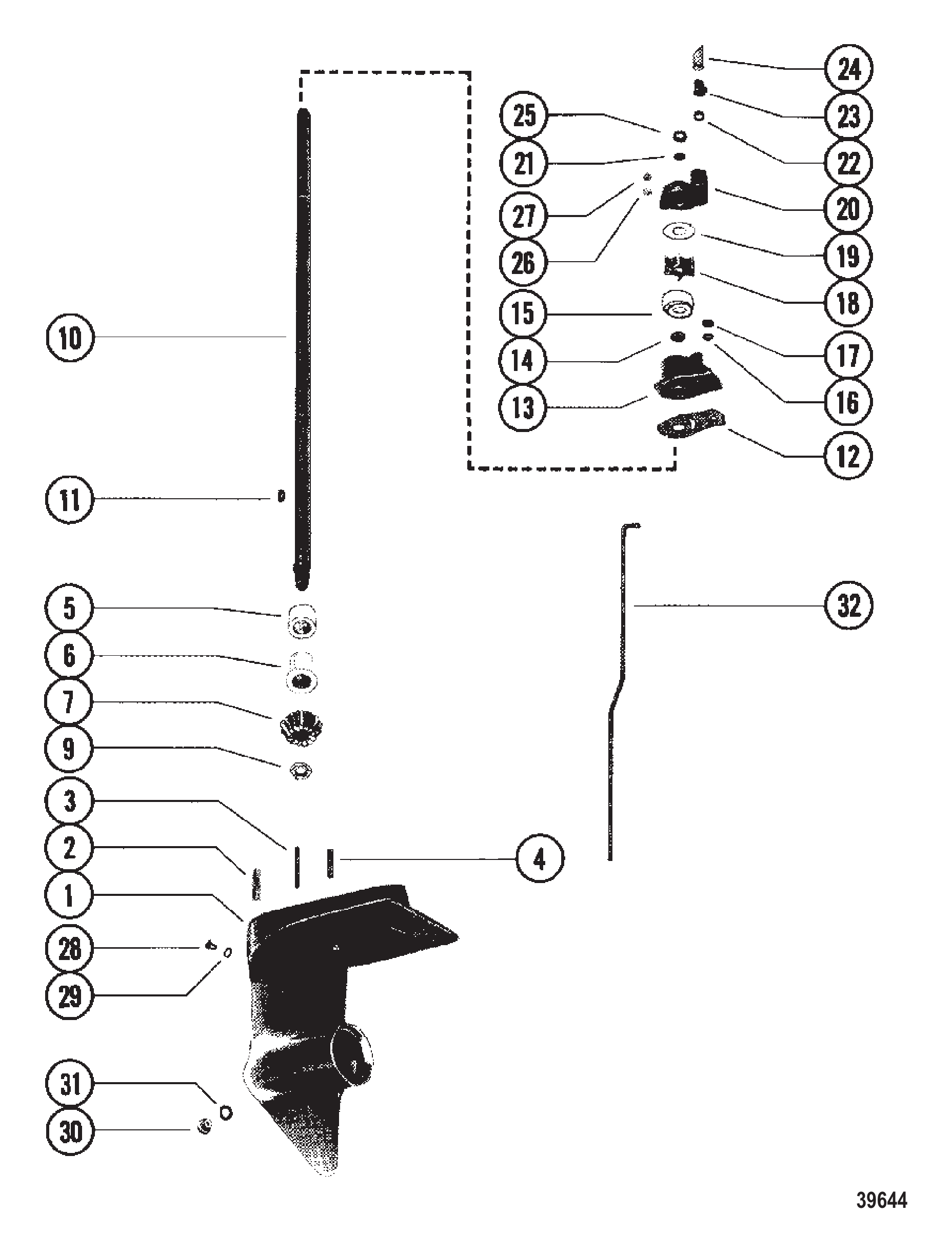 齿轮箱总成(驱动轴) GEAR HOUSING ASSEMBLY (DRIVESHAFT)