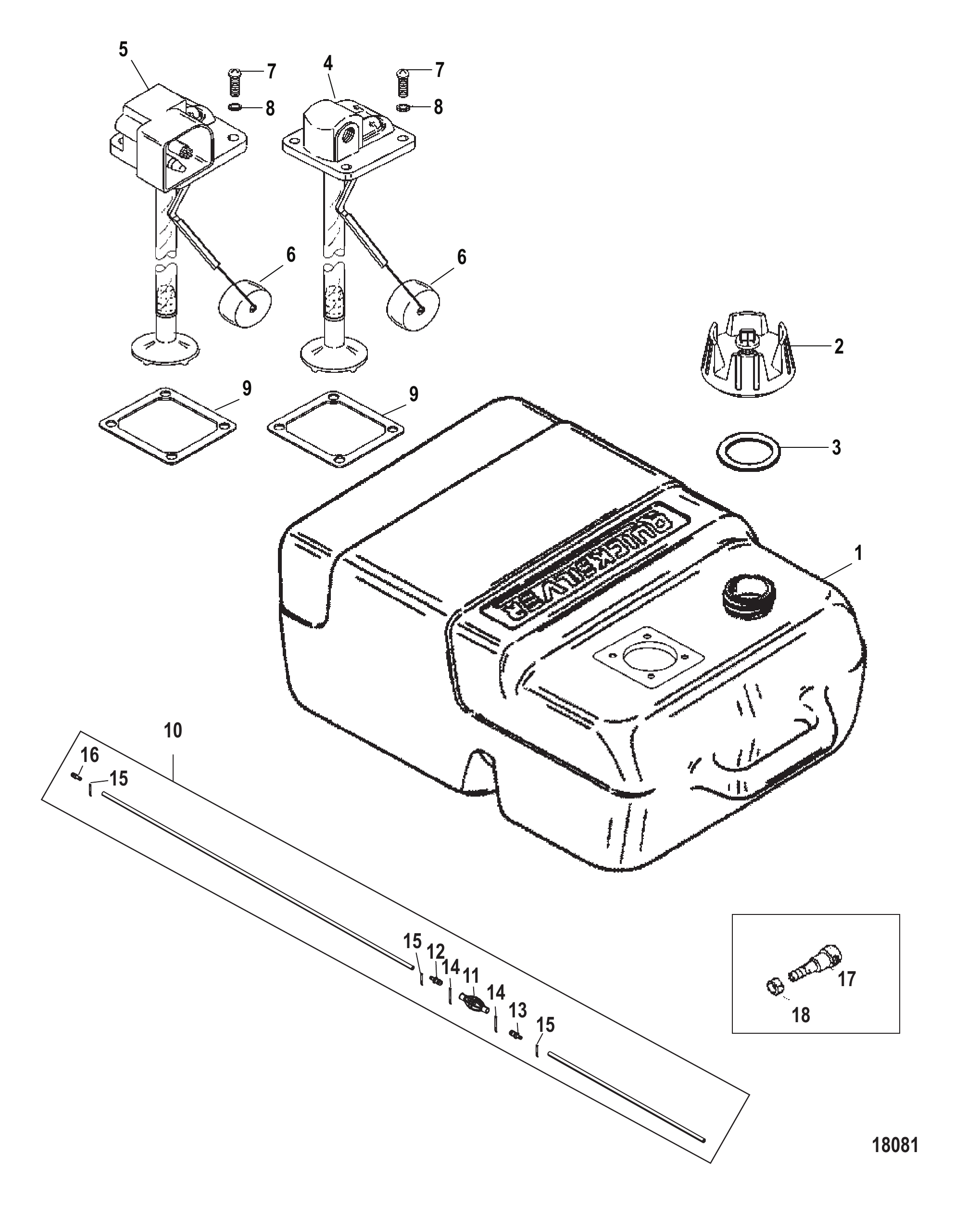 燃油箱（塑料-6.6加仑） Fuel Tank (Plastic- 6.6 Gallon)