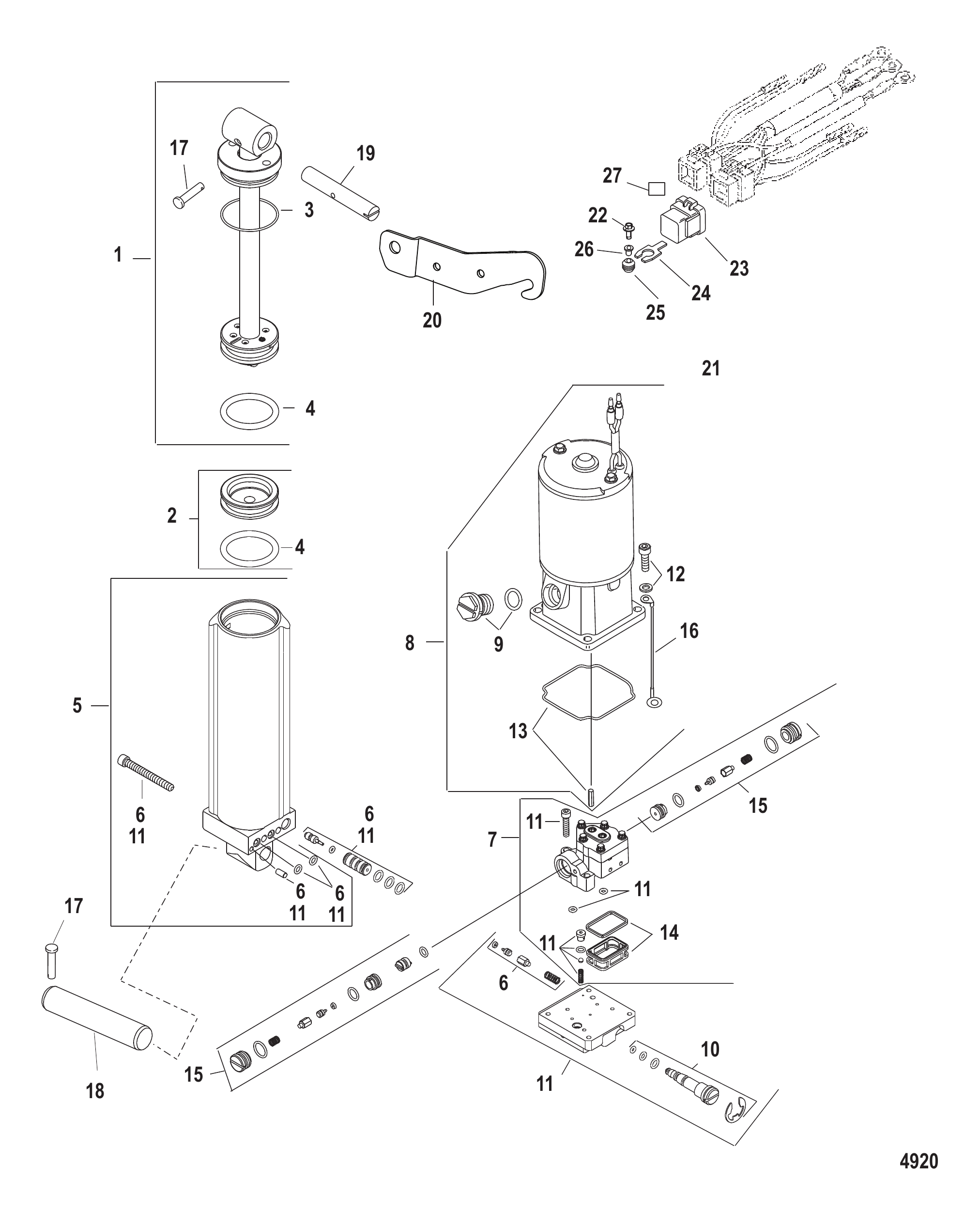 动力升降倾斜组件 Power Trim Components