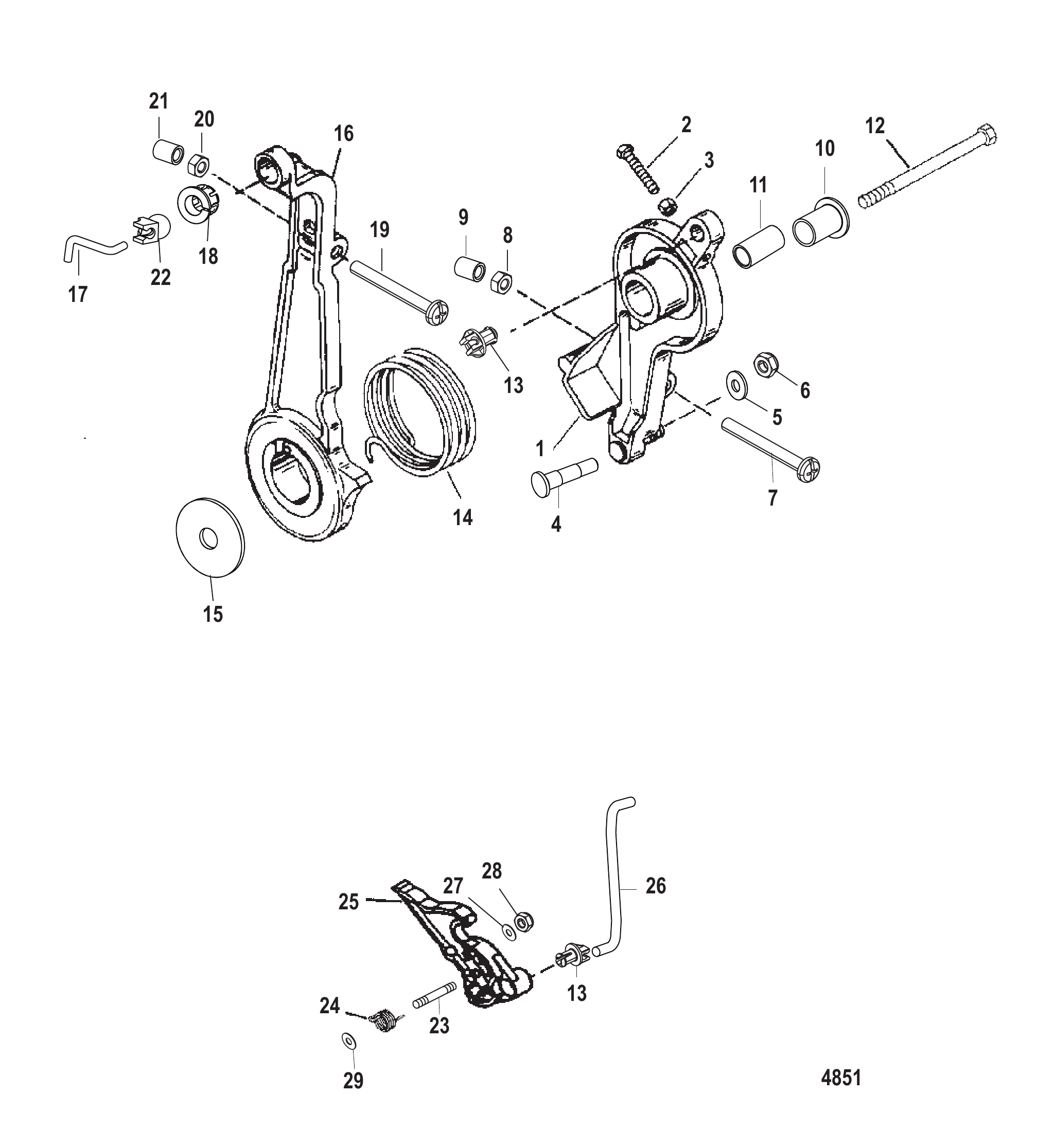 油门杆及联动装置 Throttle Lever and Linkage
