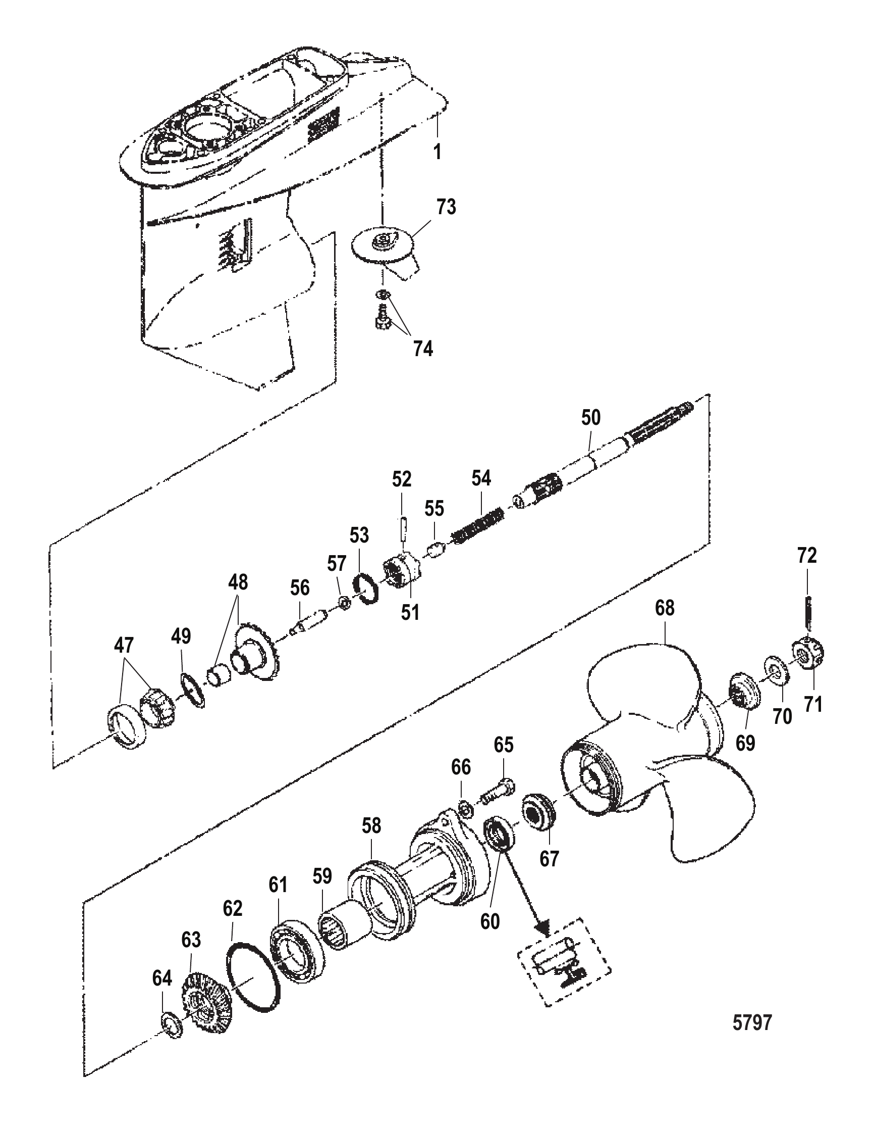 Gear Housing Propeller Shaft