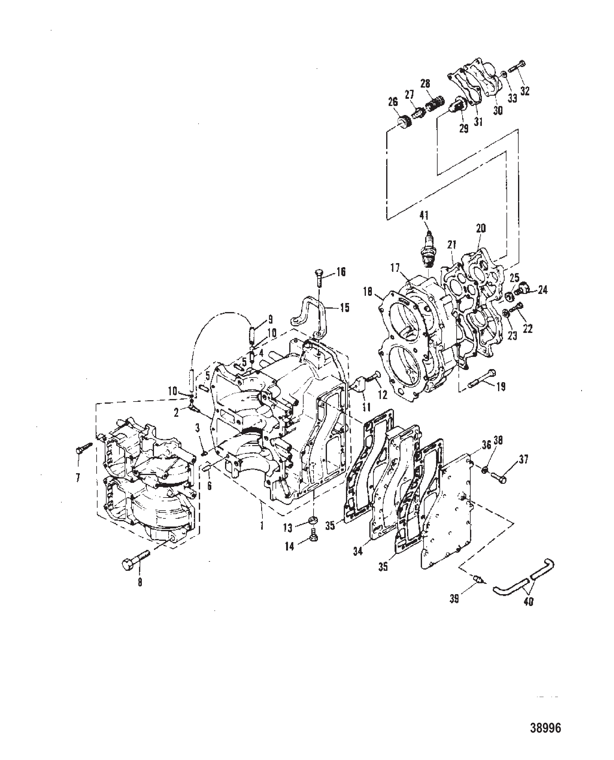曲轴箱和气缸盖 CRANKCASE AND CYLINDER HEAD