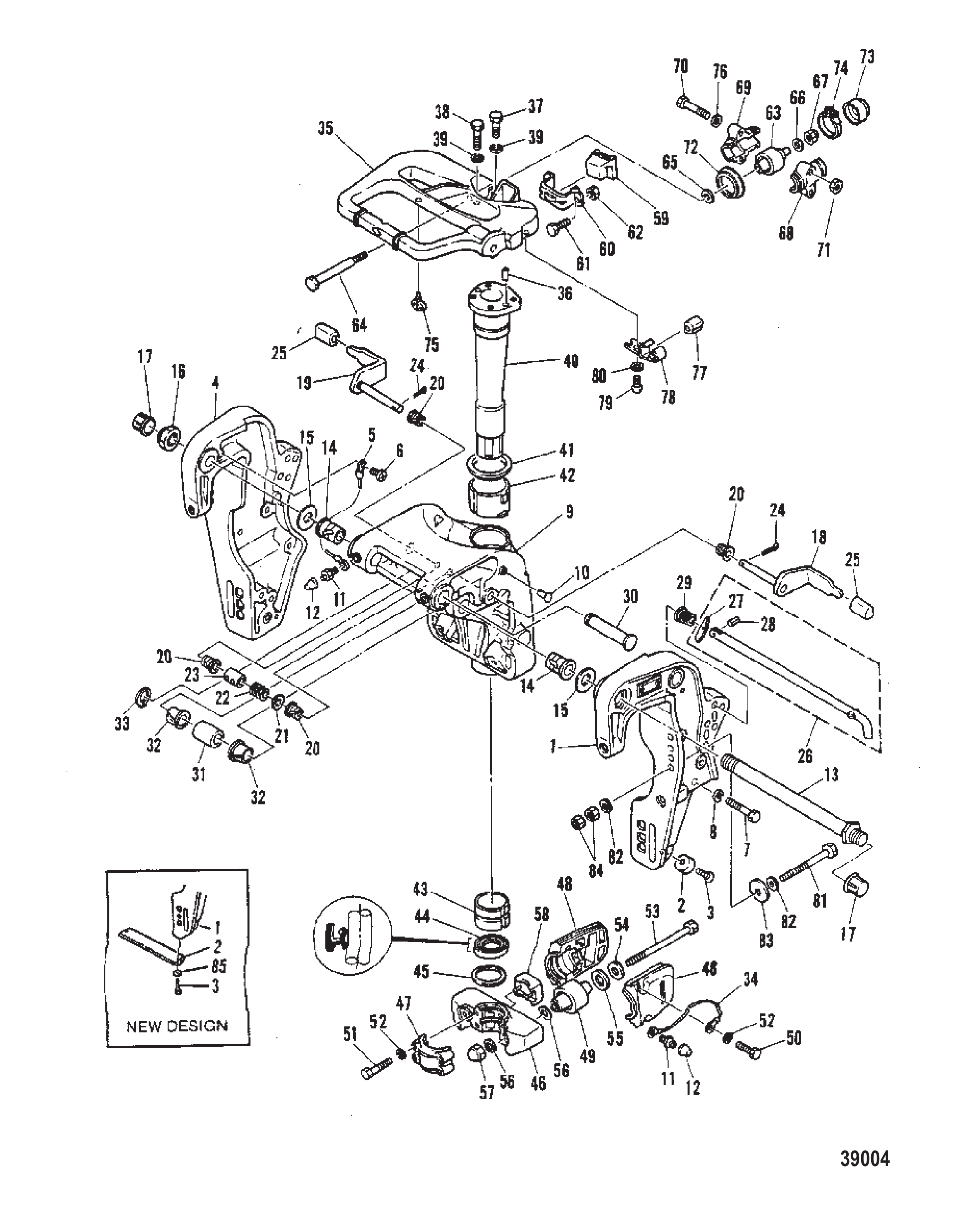 夹紧转轴支架(电动倾斜) CLAMP AND SWIVEL BRACKET (ELECTRIC TILT)