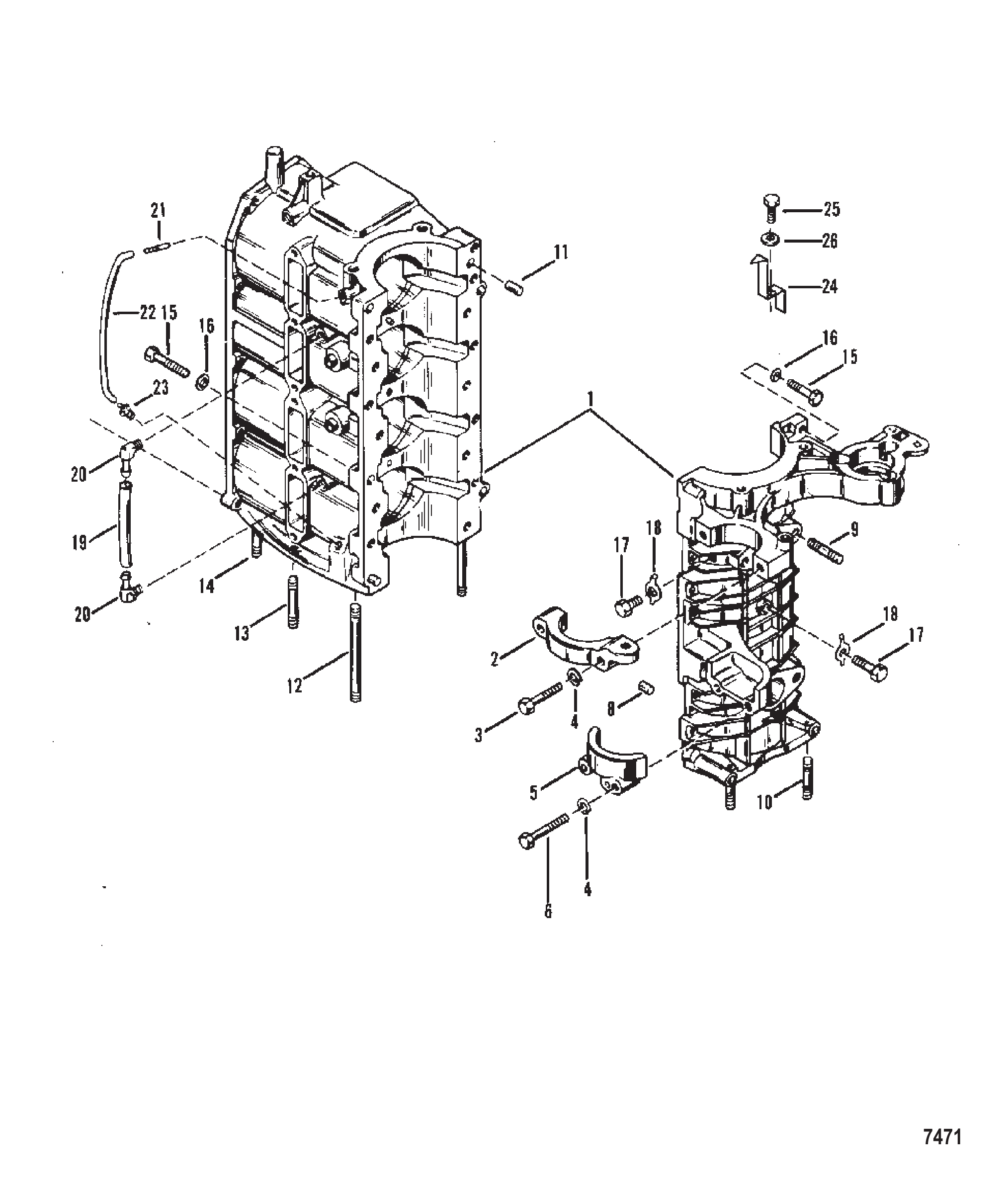 气缸体与曲轴箱总成 CYLINDER BLOCK AND CRANKCASE ASSEMBLY