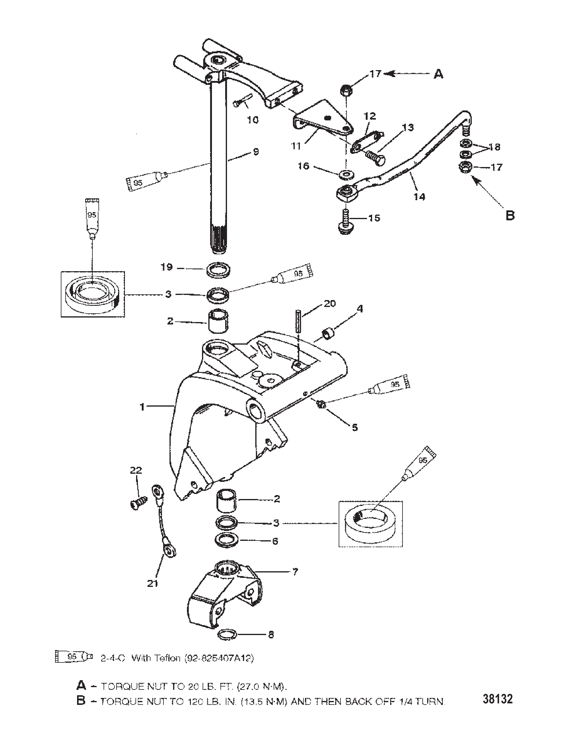 旋转支架(序列号:0D182000及以上) SWIVEL BRACKET (S/N: 0D182000 AND UP)