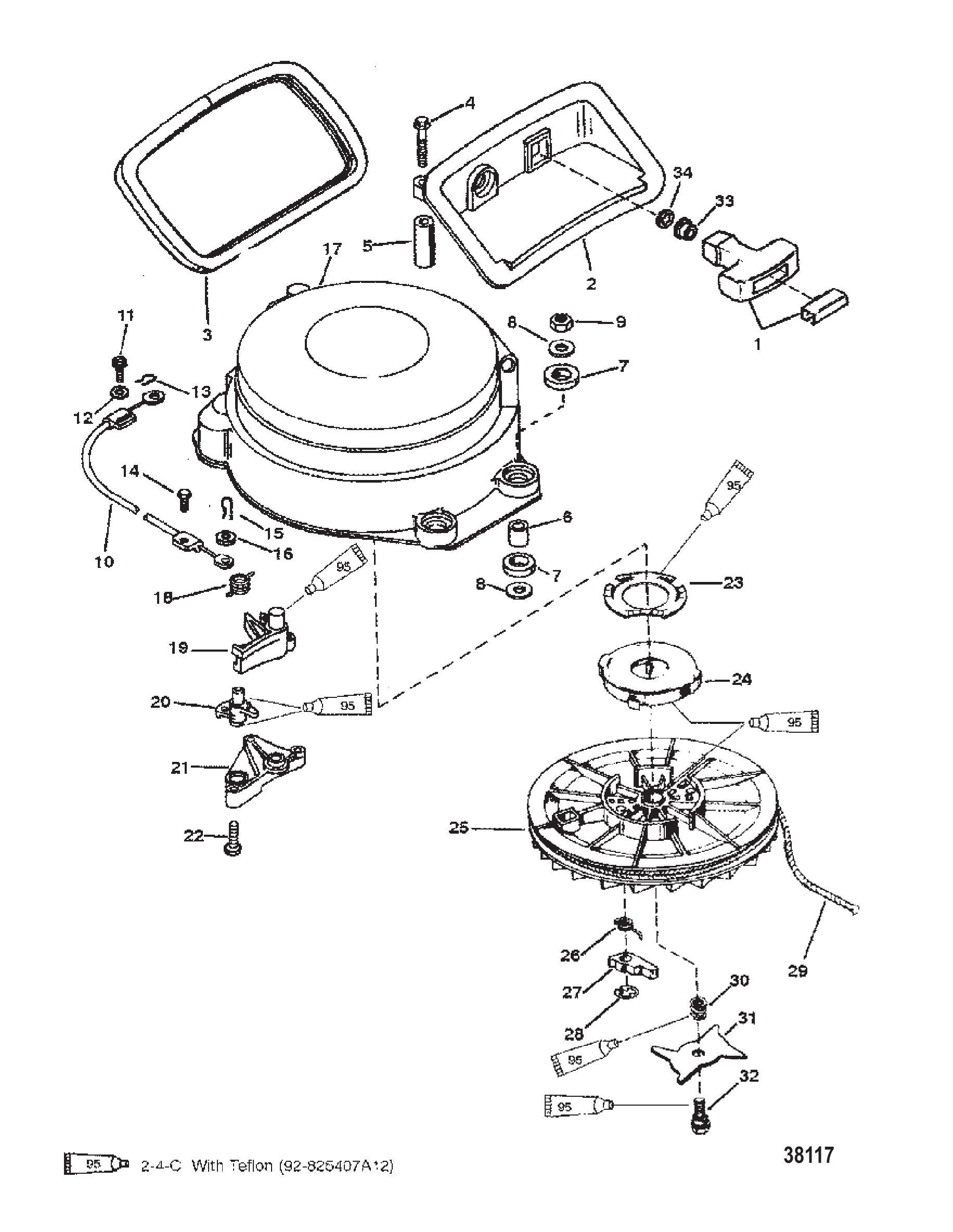 启动器总成(手动-55) STARTER ASSEMBLY (MANUAL - 55)