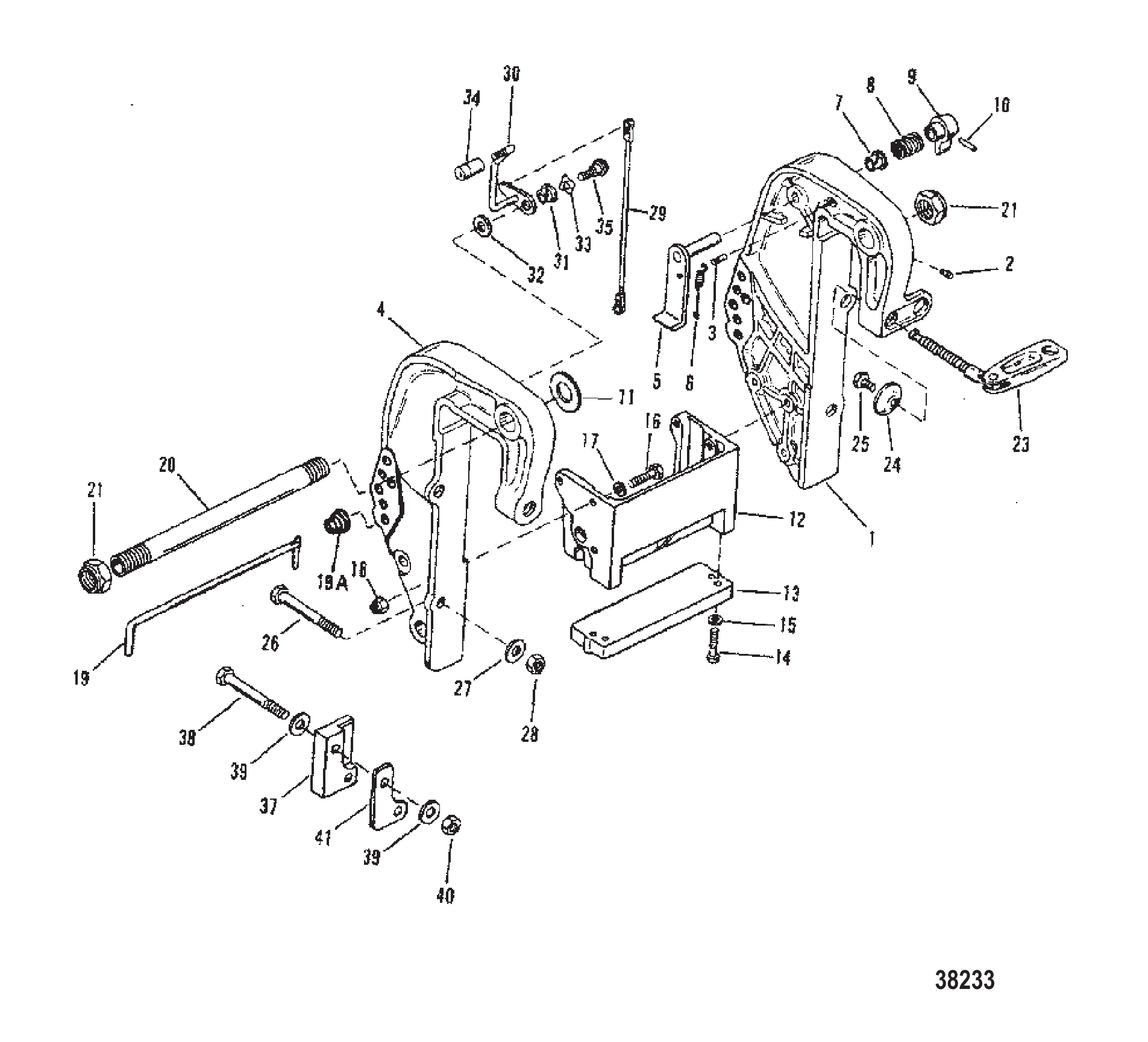 夹紧支架(手动)(序列号:0D1812000及以上) CLAMP BRACKET (MANUAL) (S/N: 0D1812000 AND UP)