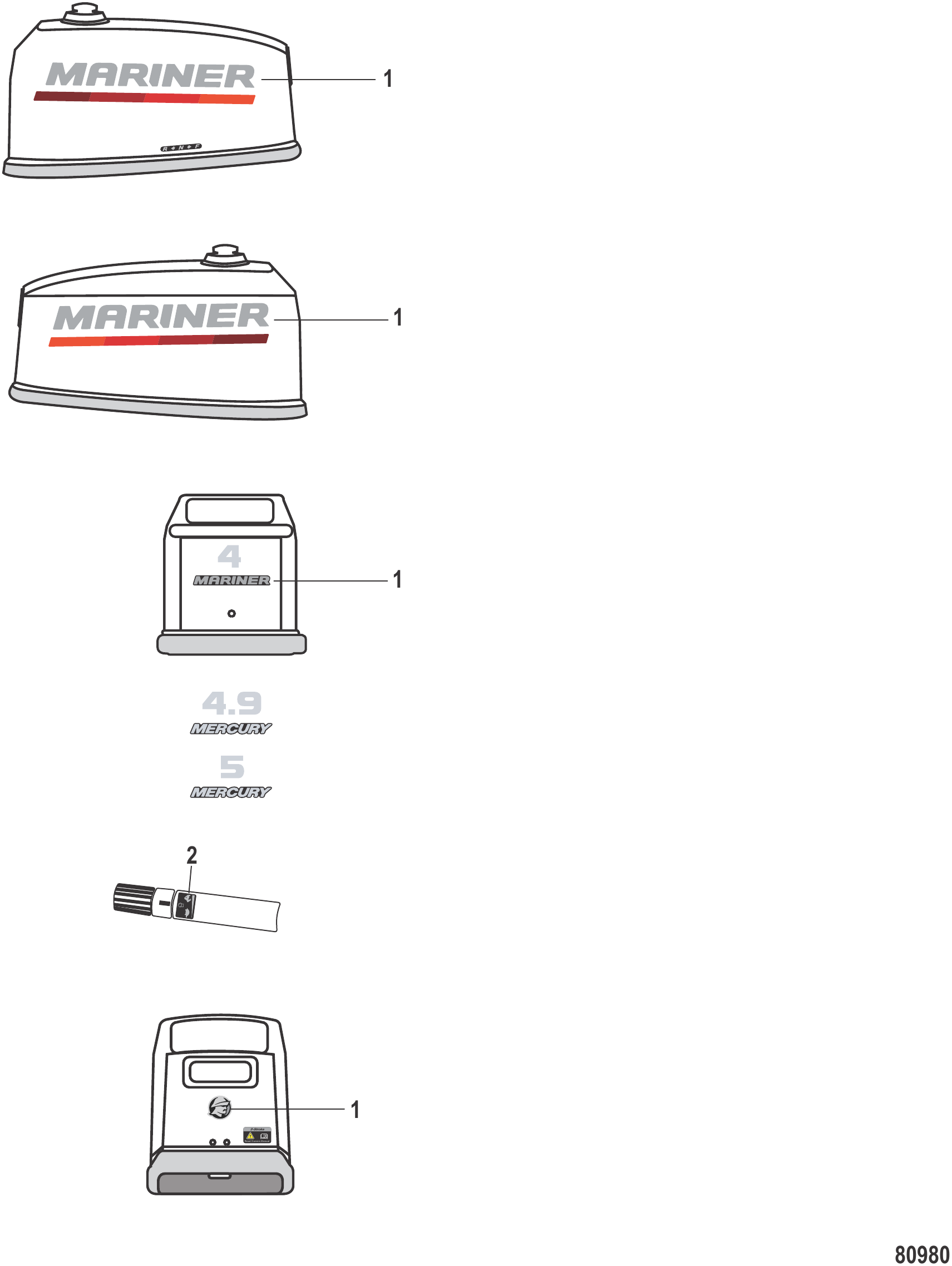 水星配件贴花 Accessories Decals Mariner