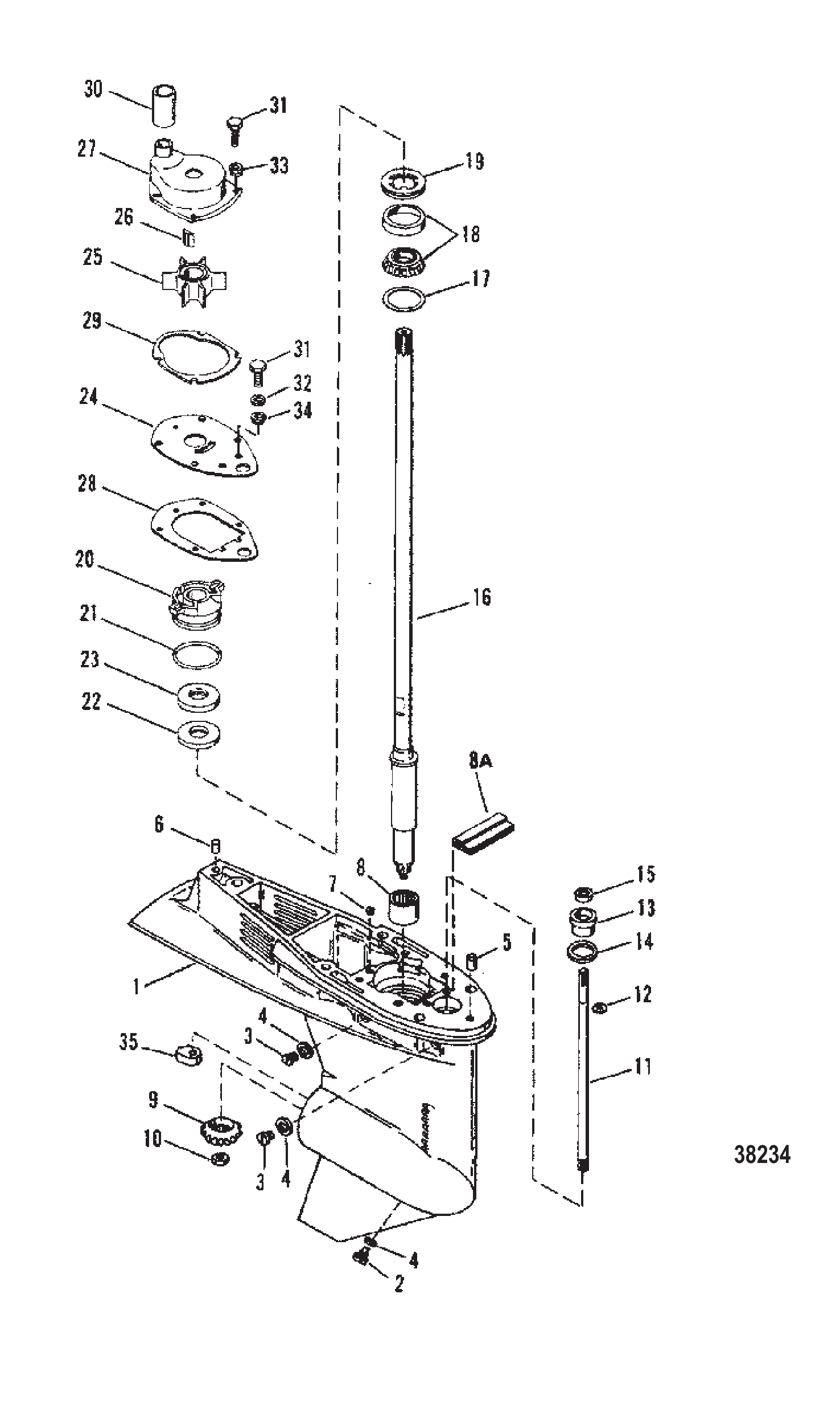 齿轮箱（驱动轴） GEAR HOUSING (DRIVESHAFT)