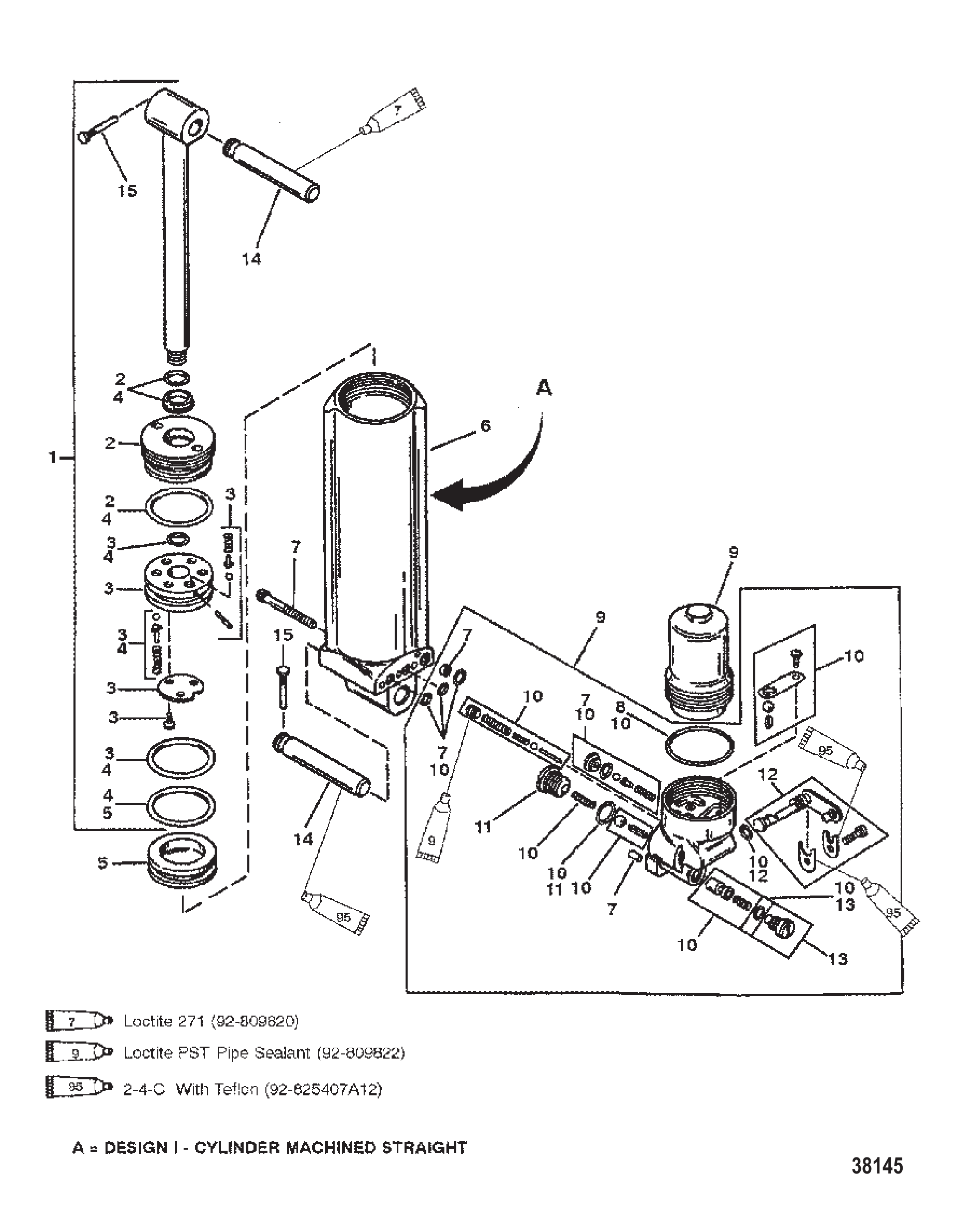手动倾斜装置组件(设计I型) MANUAL TILT COMPONENTS (DESIGN I)