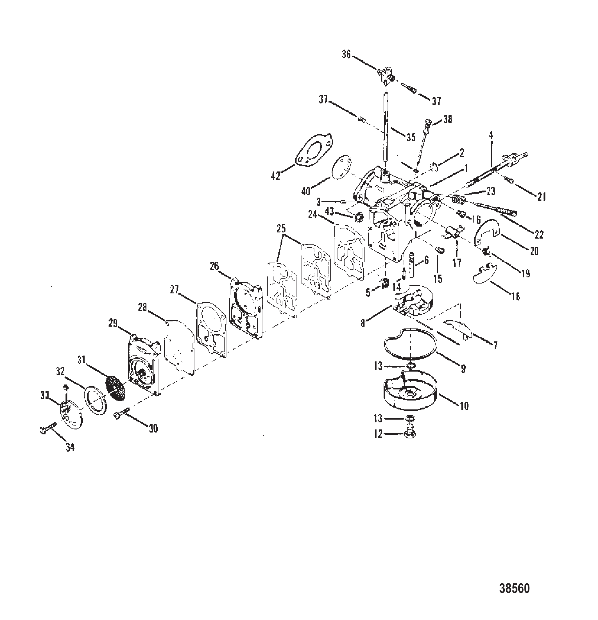 化油器总成(TILLOTSON) CARBURETOR ASSEMBLY (TILLOTSON)