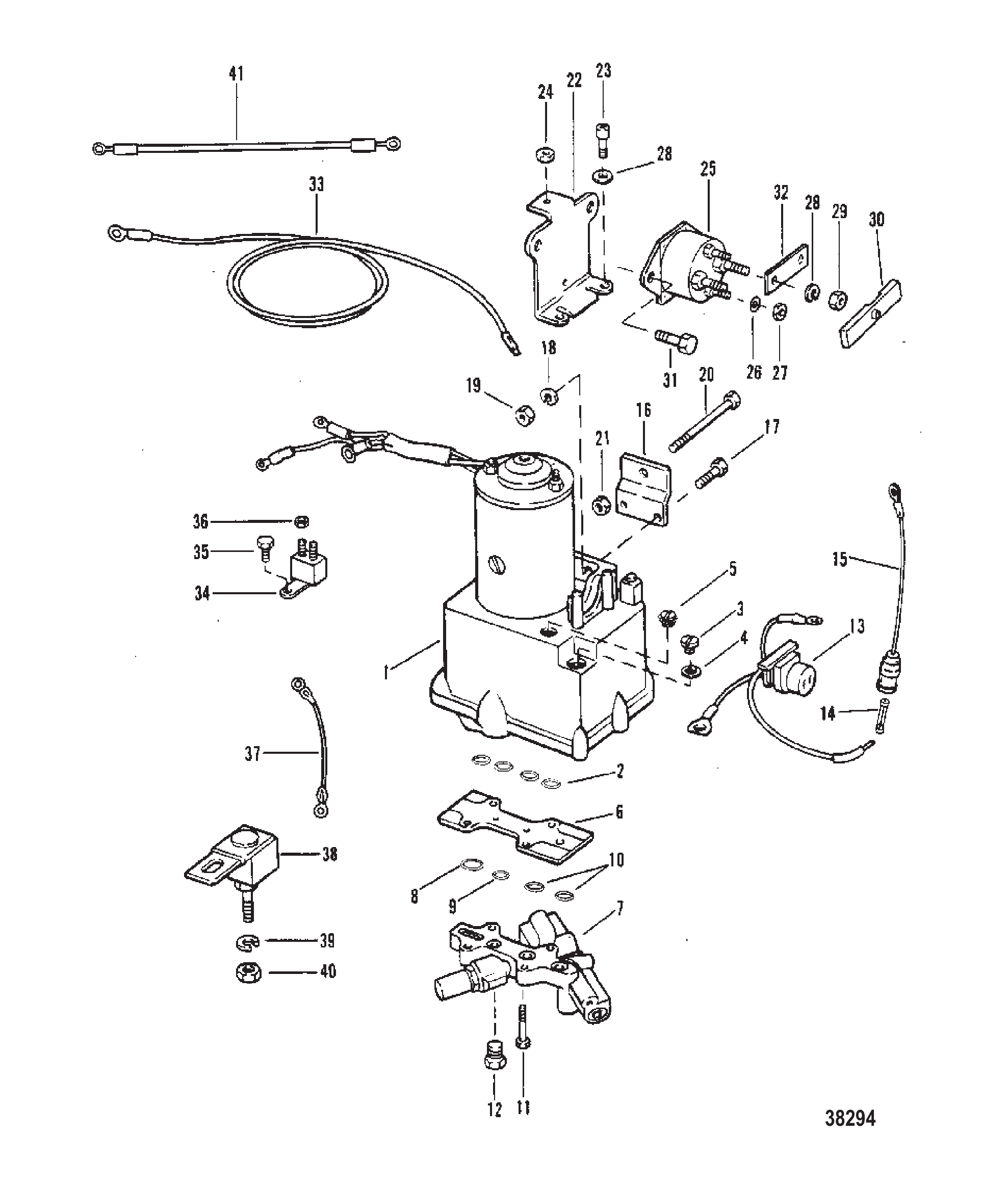 动力升降组件(含断路器与保险丝) POWER TRIM COMPONENTS (WITH CIRCUIT BREAKER AND FUSE)