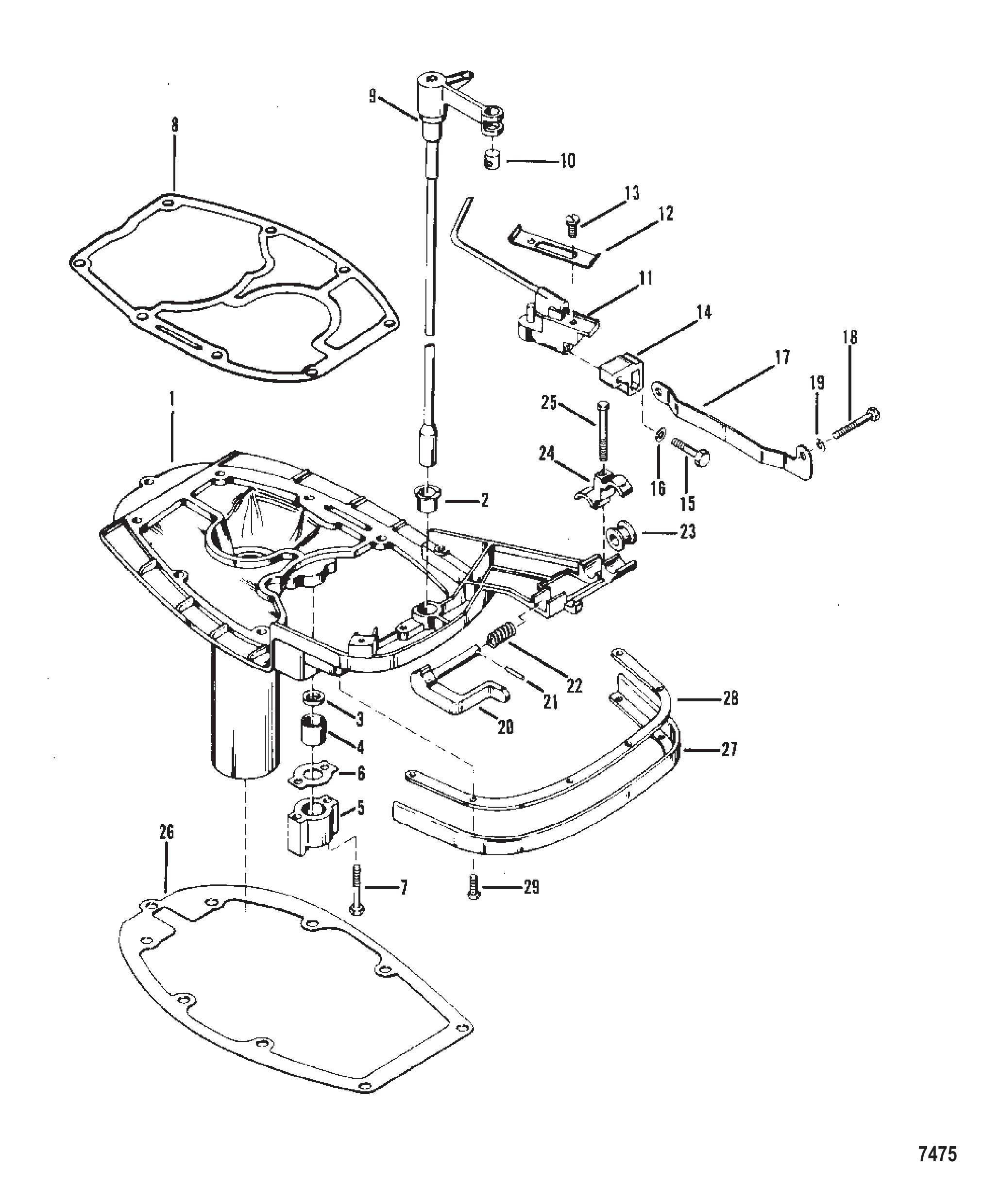 排气板与换挡联动机构 EXHAUST PLATE AND SHIFT LINKAGE
