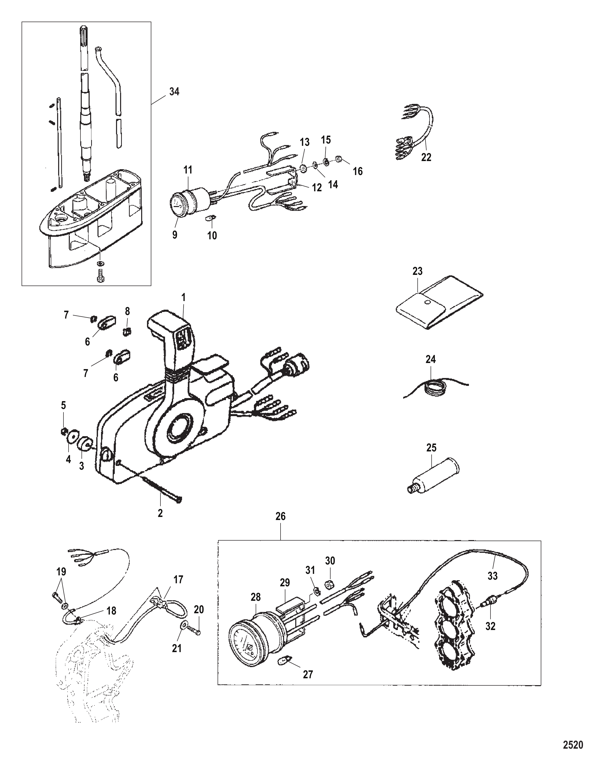 手动倾斜装置序列号0N096057及以下 Manual Tilt Serial Number 0N096057 and Below