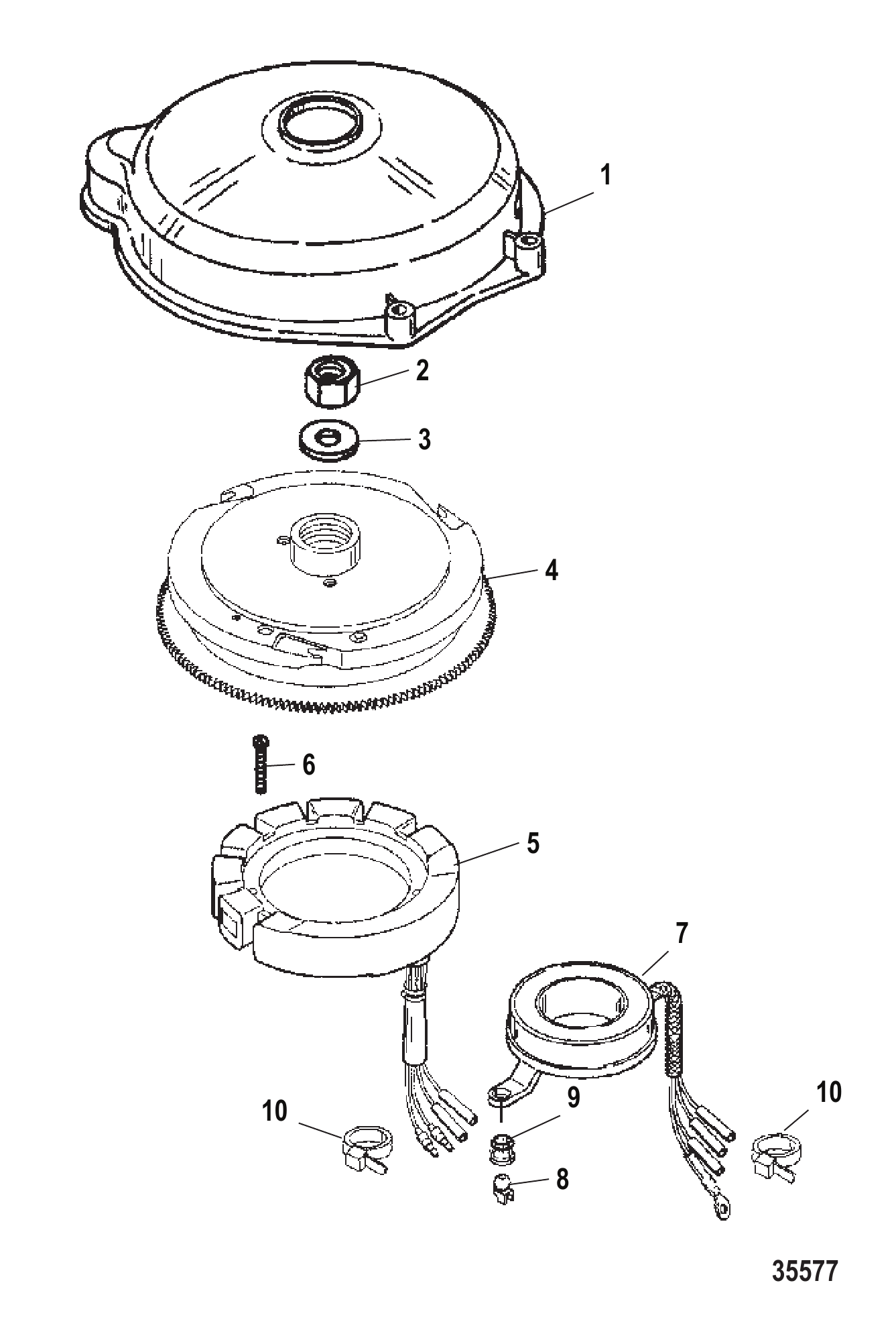 飞轮与定子(电动) Flywheel and Stator Electric