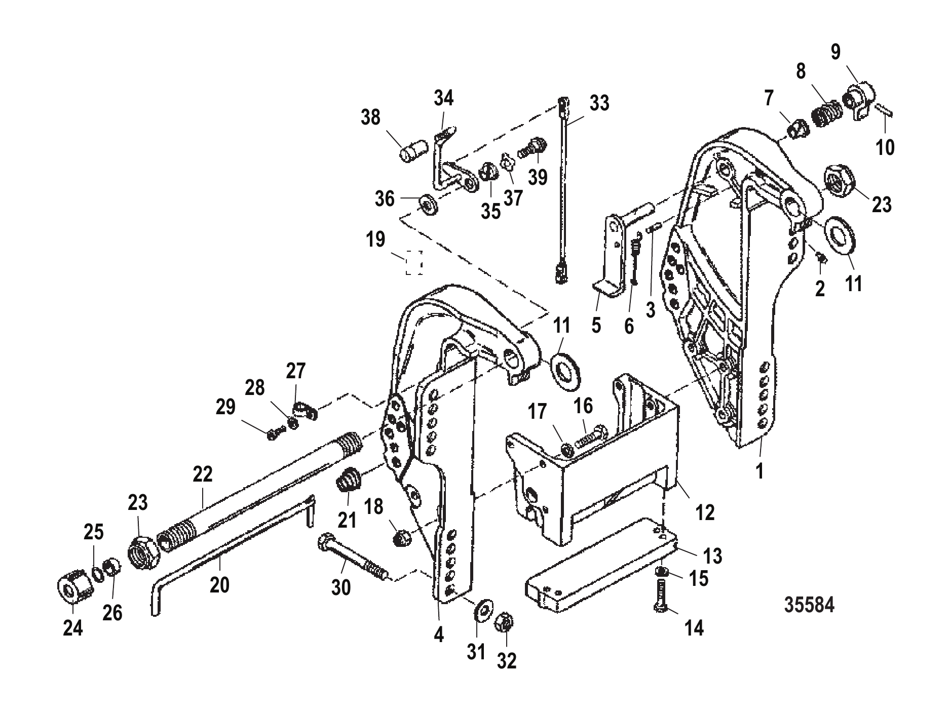 艉板支架(电动) Transom Bracket Electric