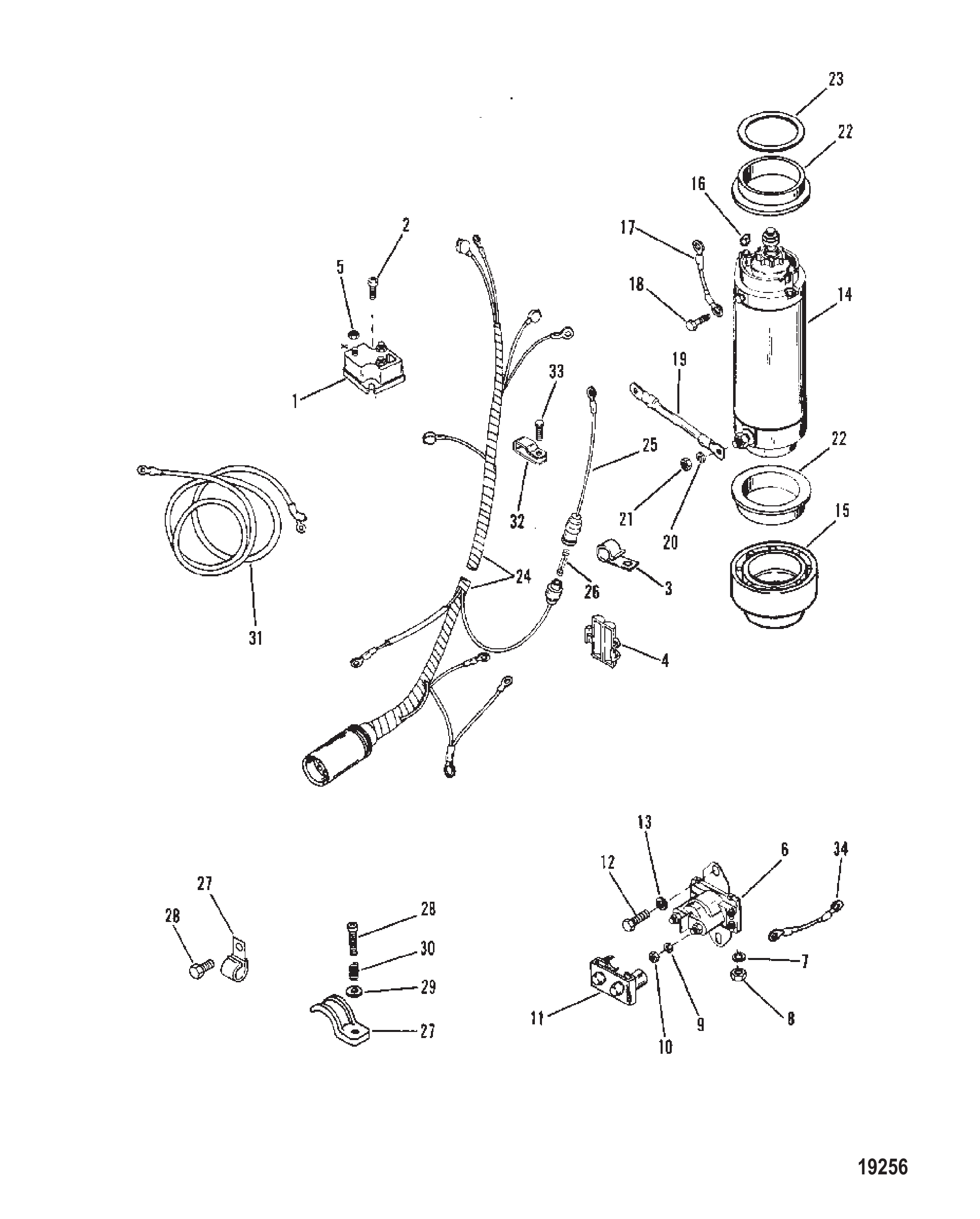 启动电机、电磁阀与整流器 Starter Motor, Solenoid and Rectifier