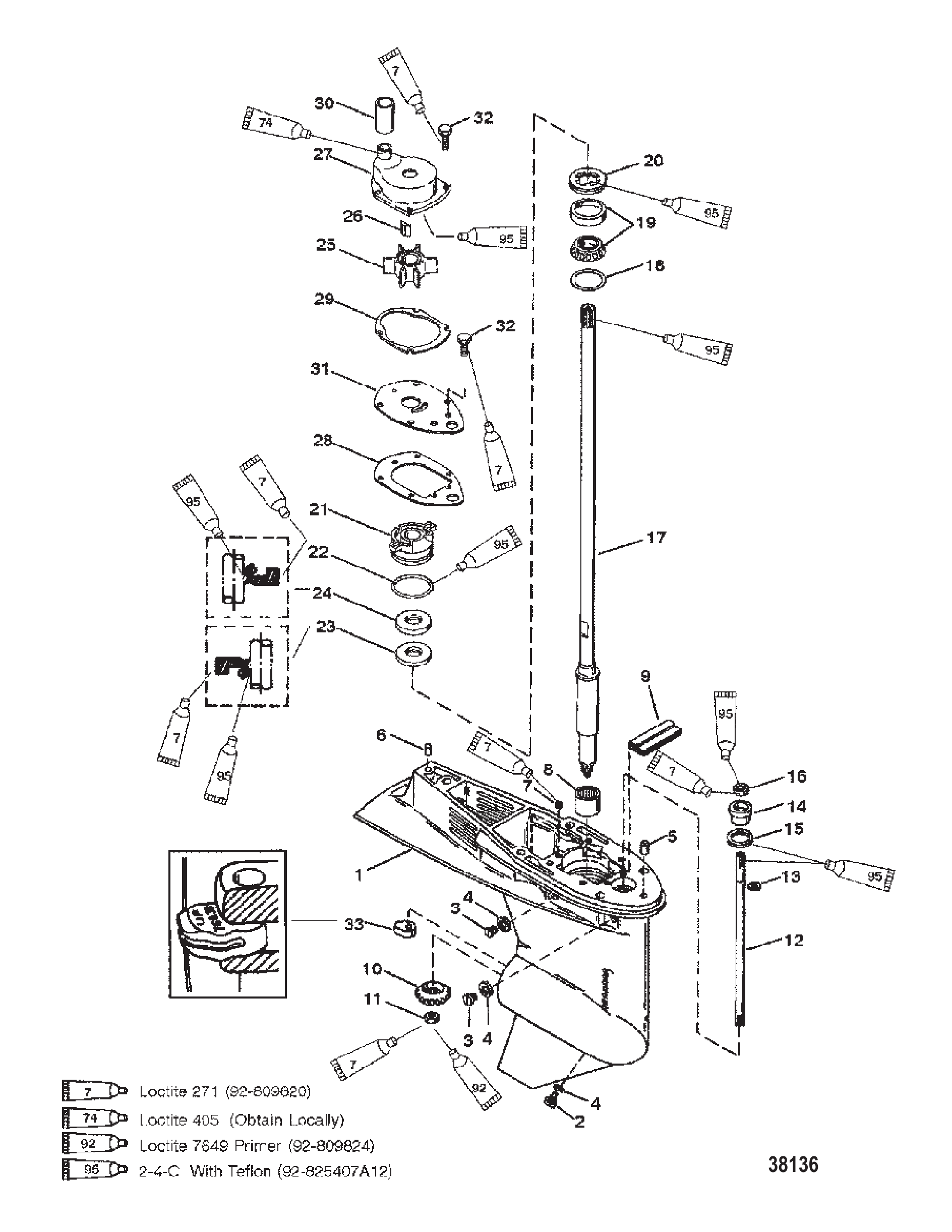 齿轮箱(驱动轴)(50/55/60) GEAR HOUSING (DRIVESHAFT)(50/55/60)
